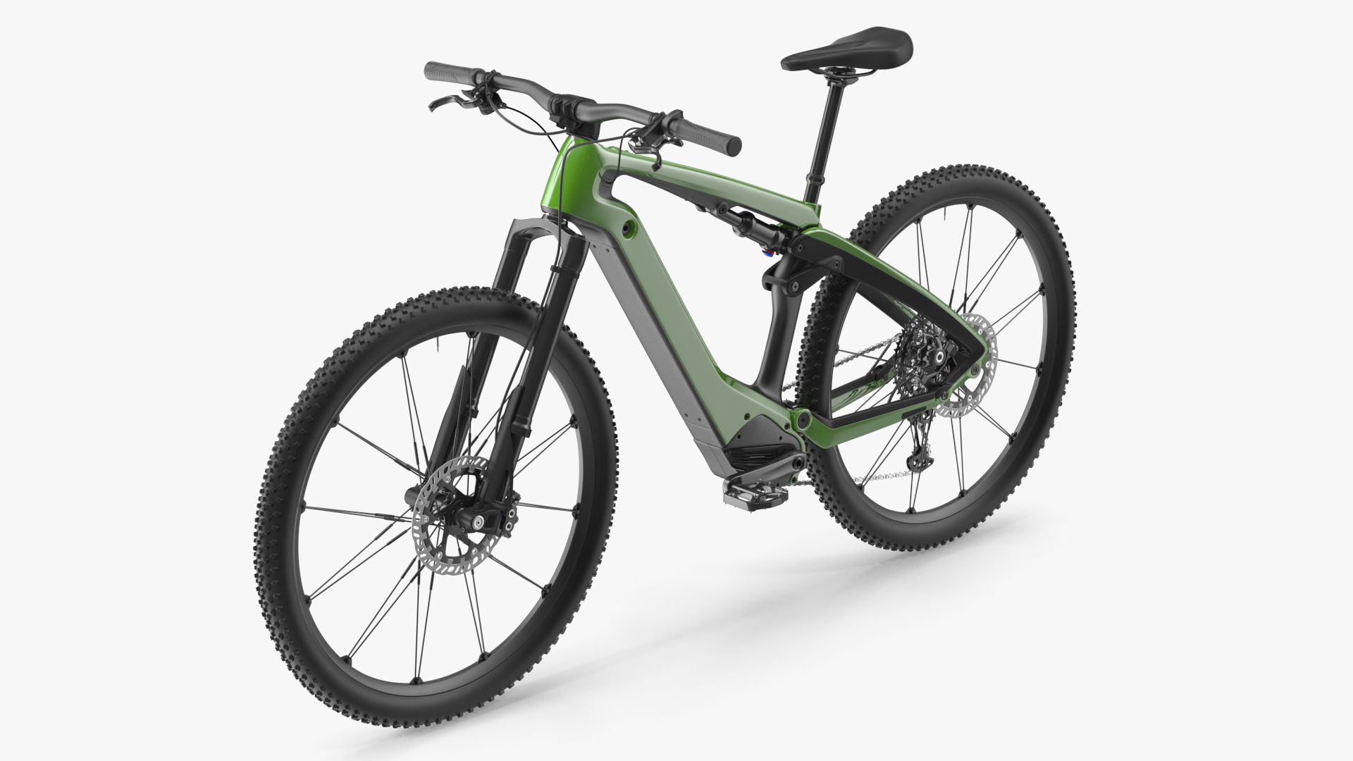 Electric Mountain Bike Rigged 3D model