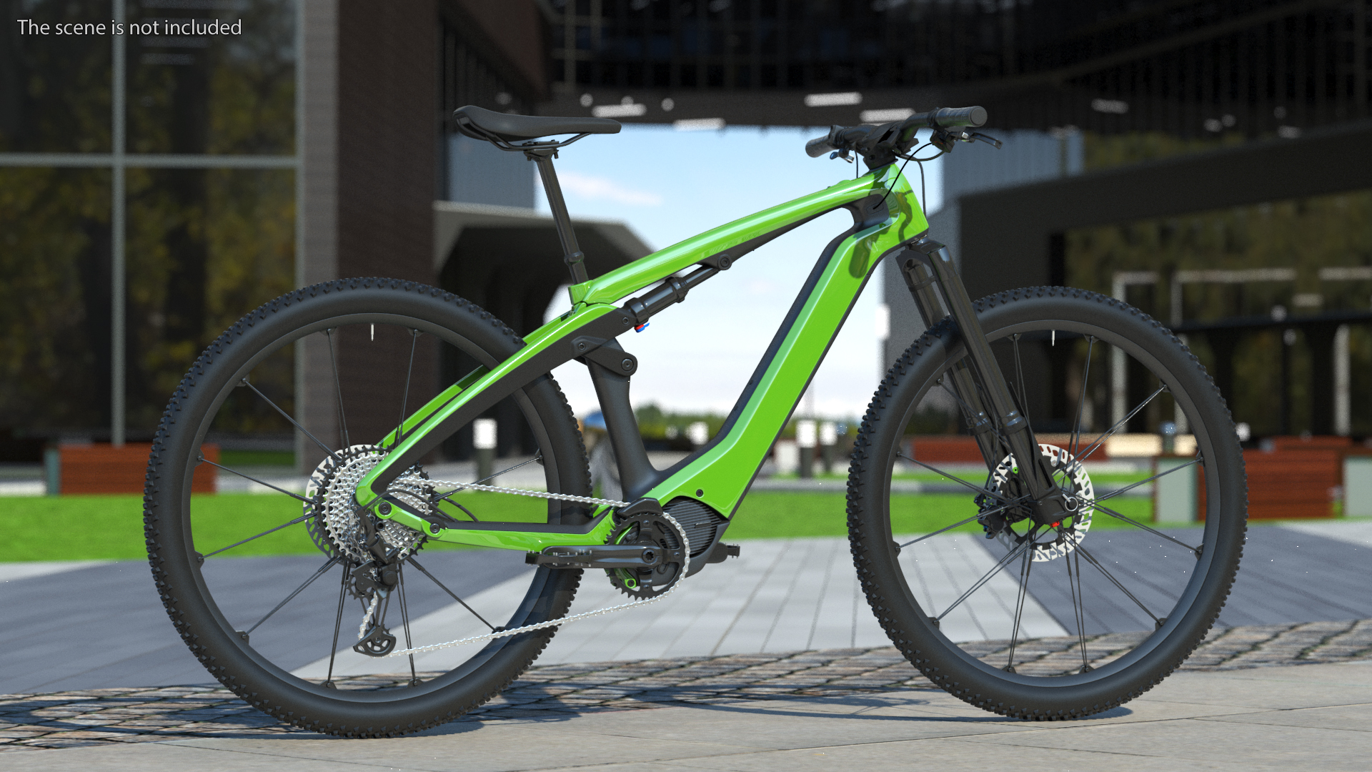 Electric Mountain Bike Rigged 3D model