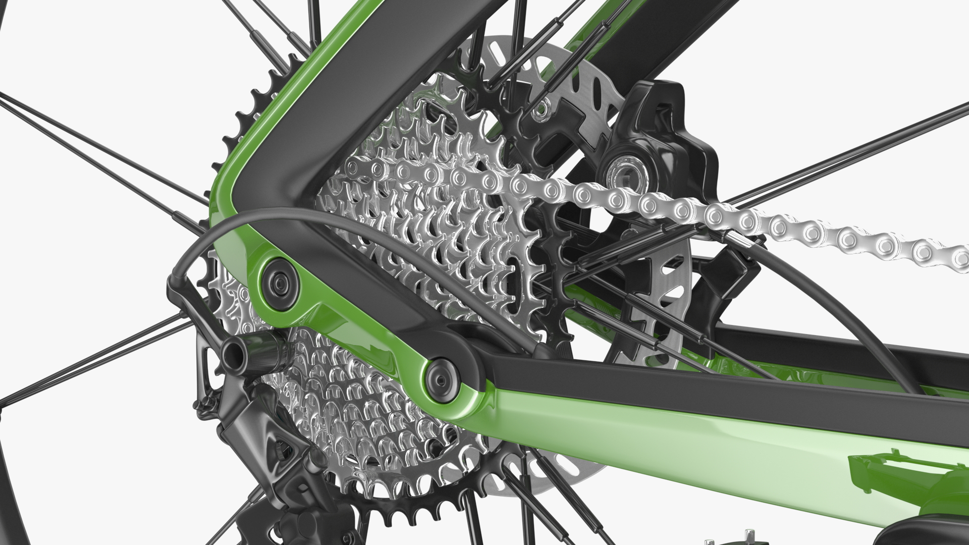 Electric Mountain Bike Rigged 3D model