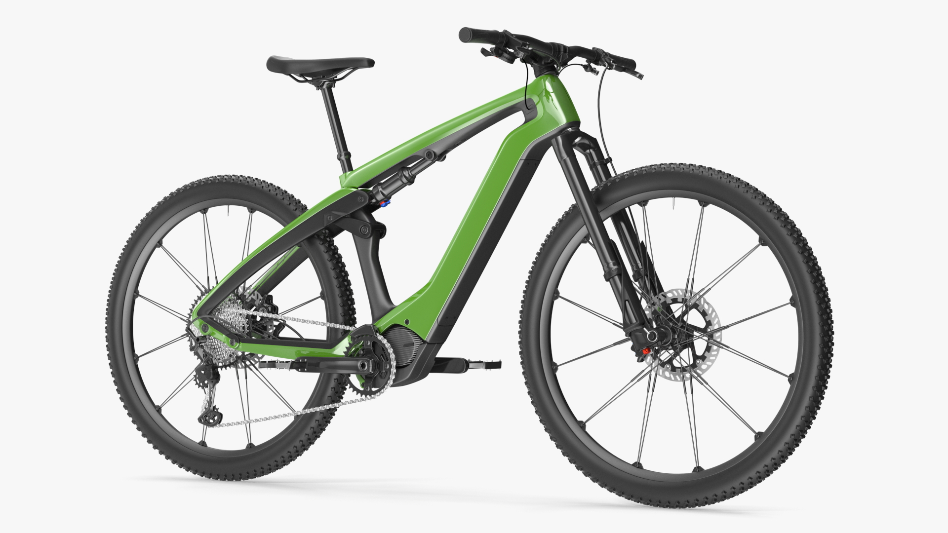 Electric Mountain Bike Rigged 3D model