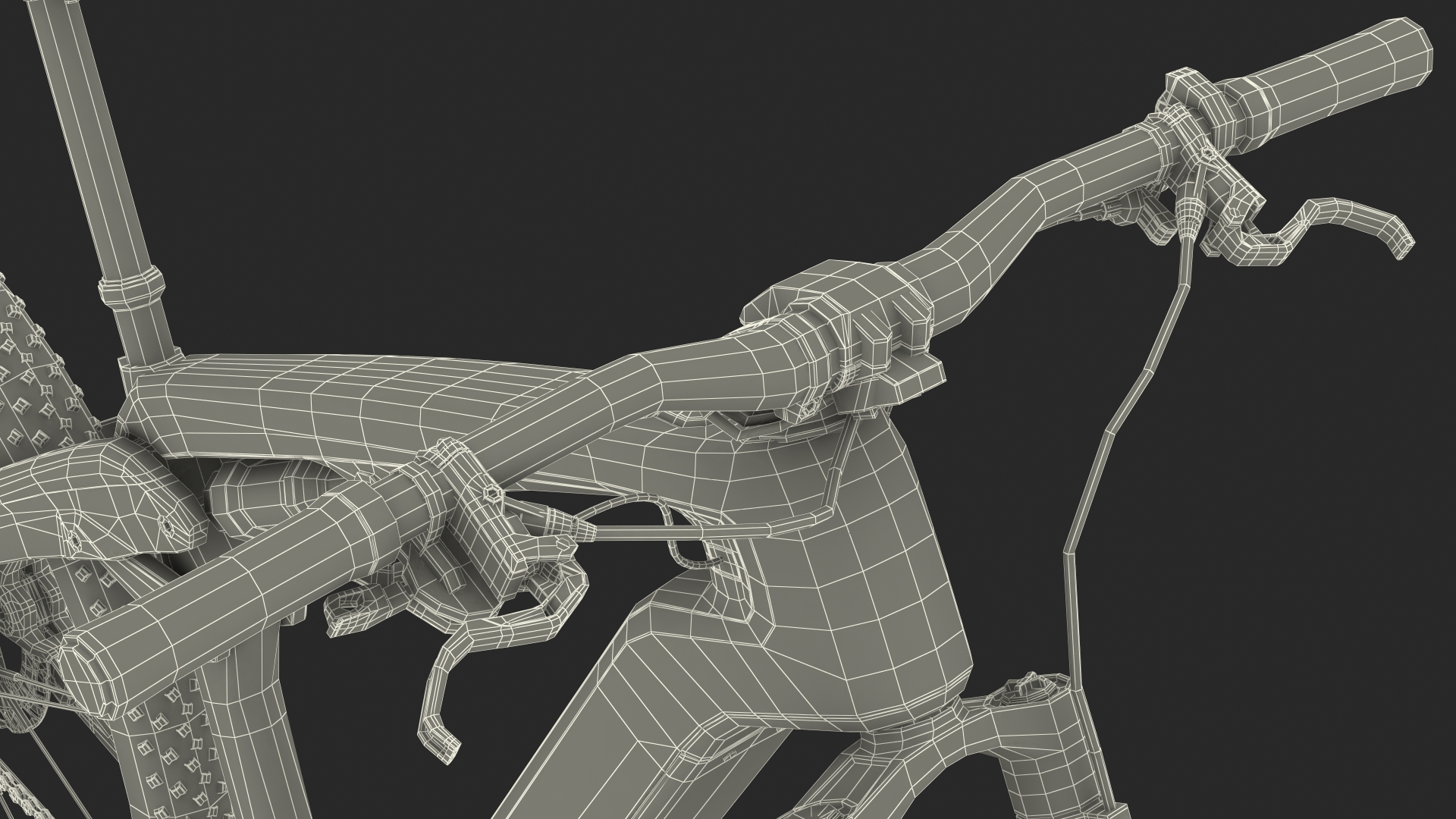 Electric Mountain Bike Rigged 3D model