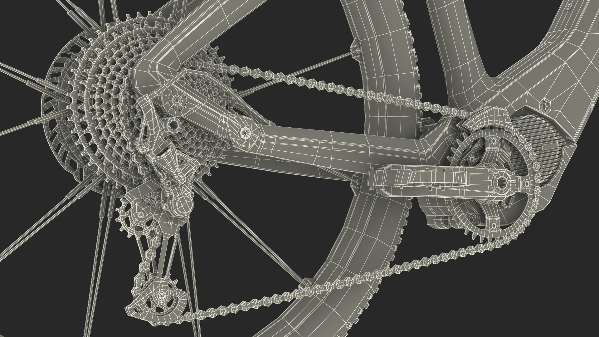 Electric Mountain Bike Rigged 3D model