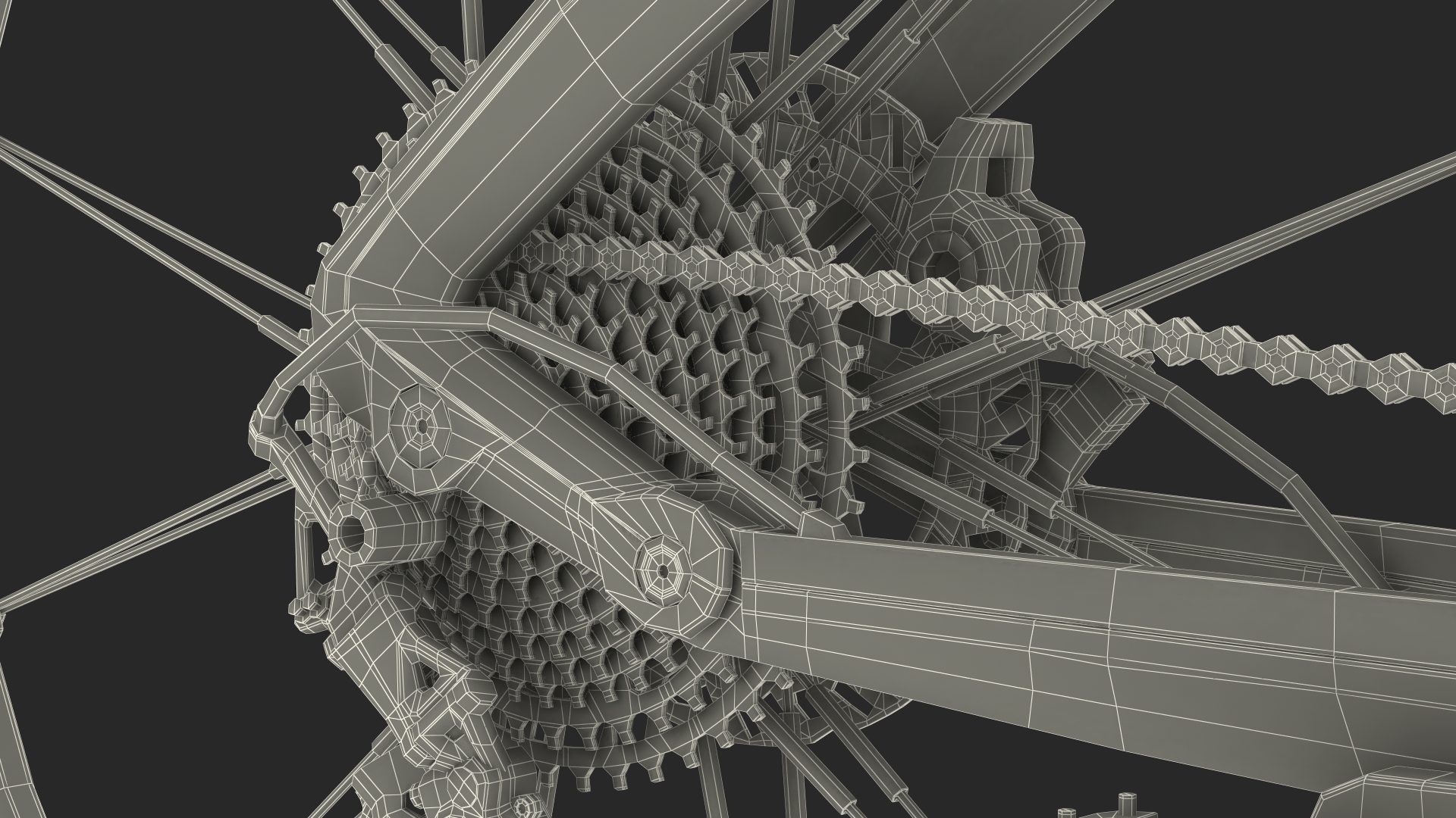 Electric Mountain Bike Rigged 3D model