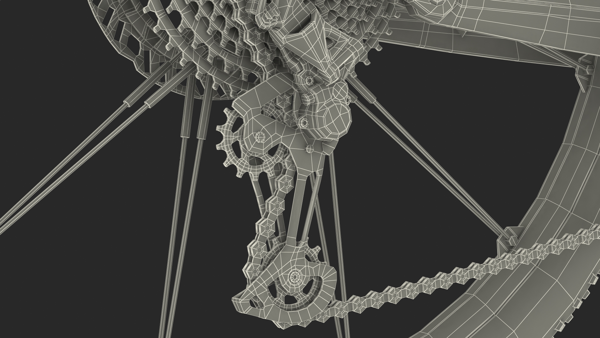 Electric Mountain Bike Rigged 3D model