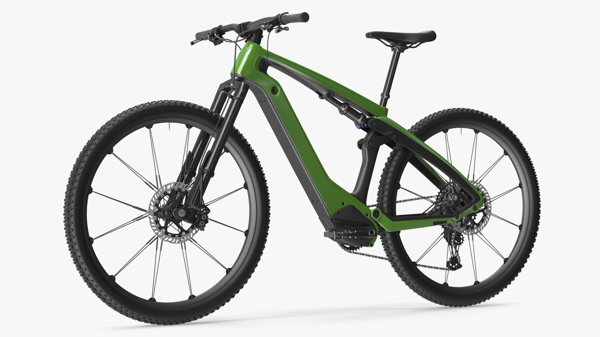 Electric Mountain Bike Rigged 3D model