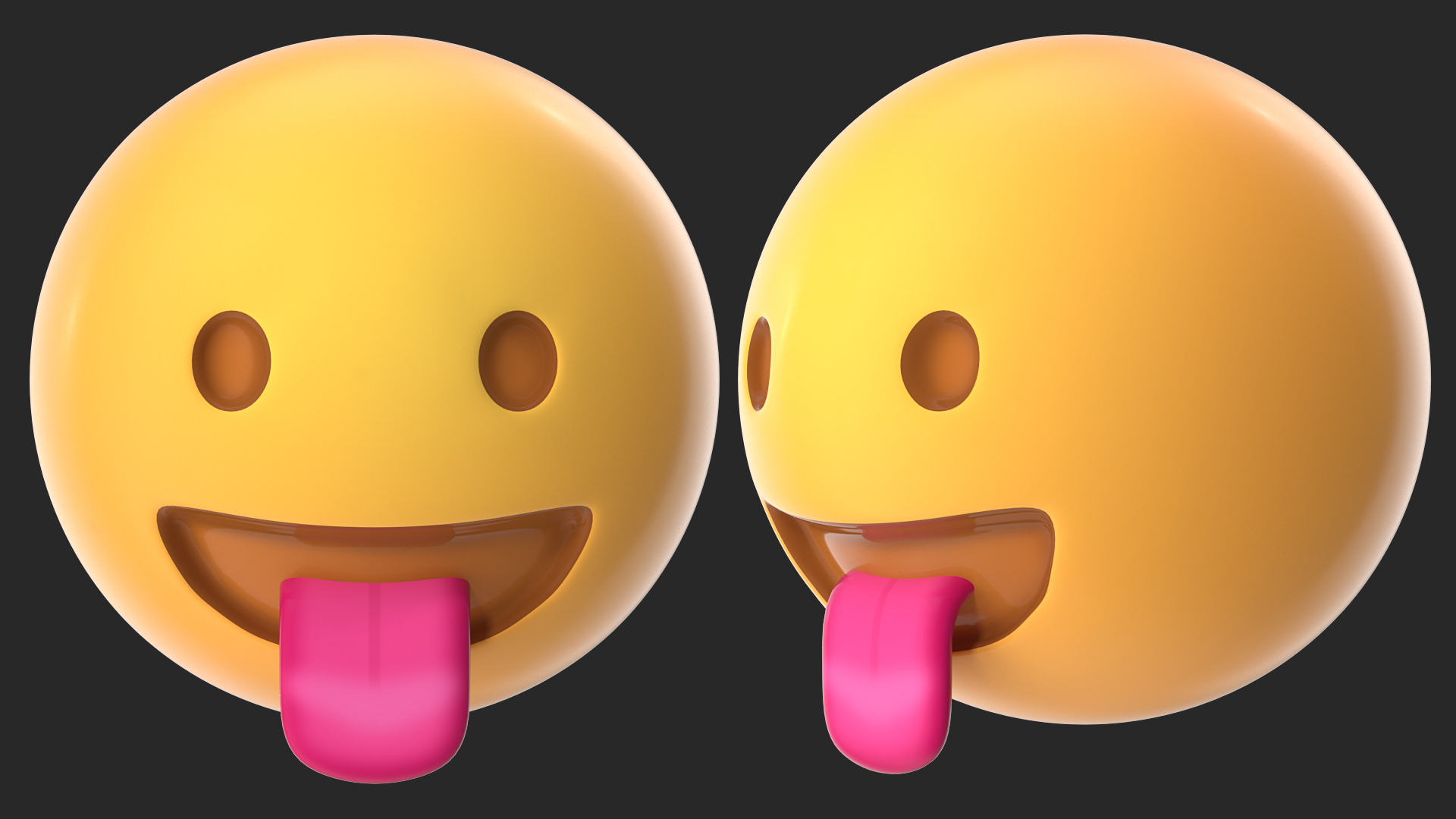 Face with Stuck-Out Tongue Emoji 3D