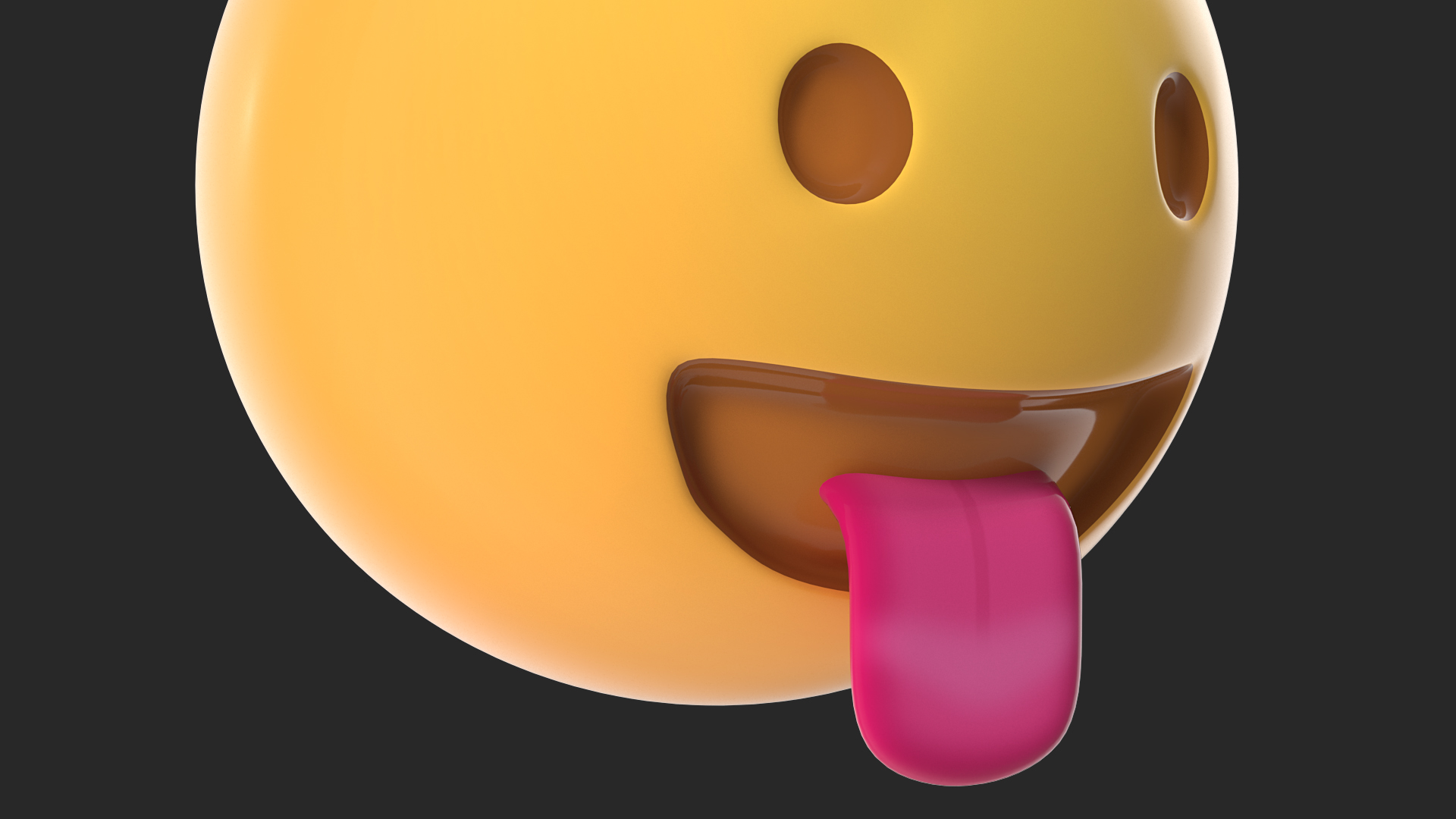 Face with Stuck-Out Tongue Emoji 3D