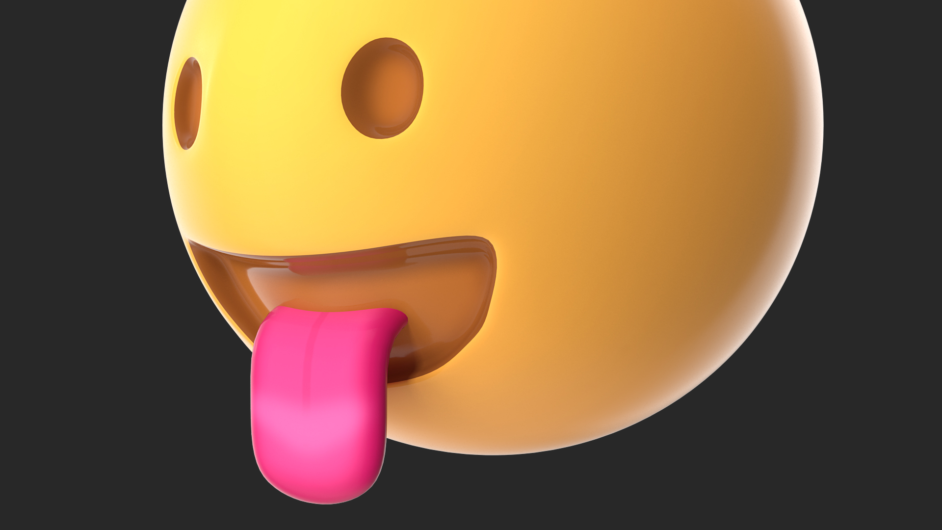 Face with Stuck-Out Tongue Emoji 3D