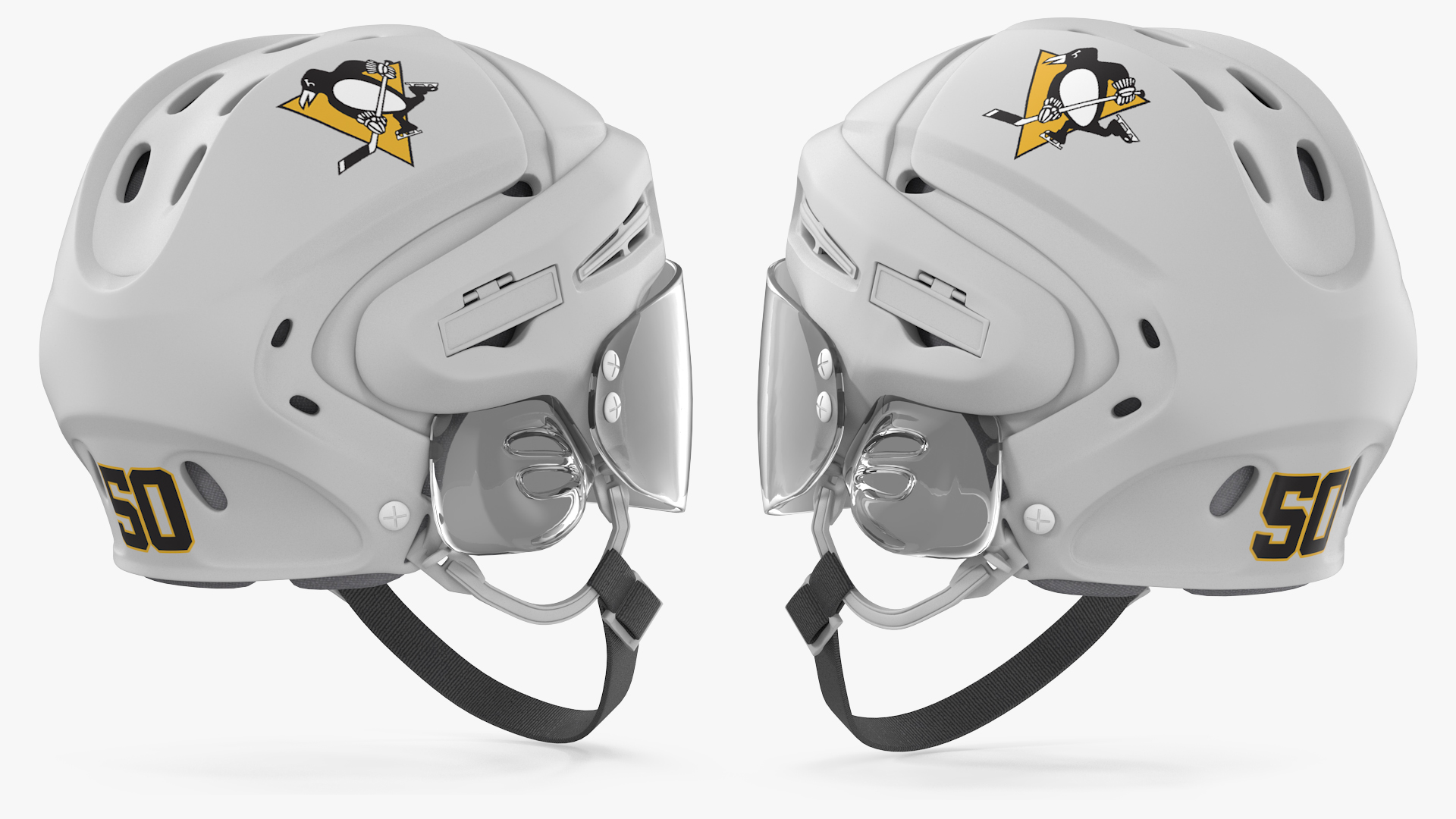 3D Hockey Helmet Pittsburgh Penguins model