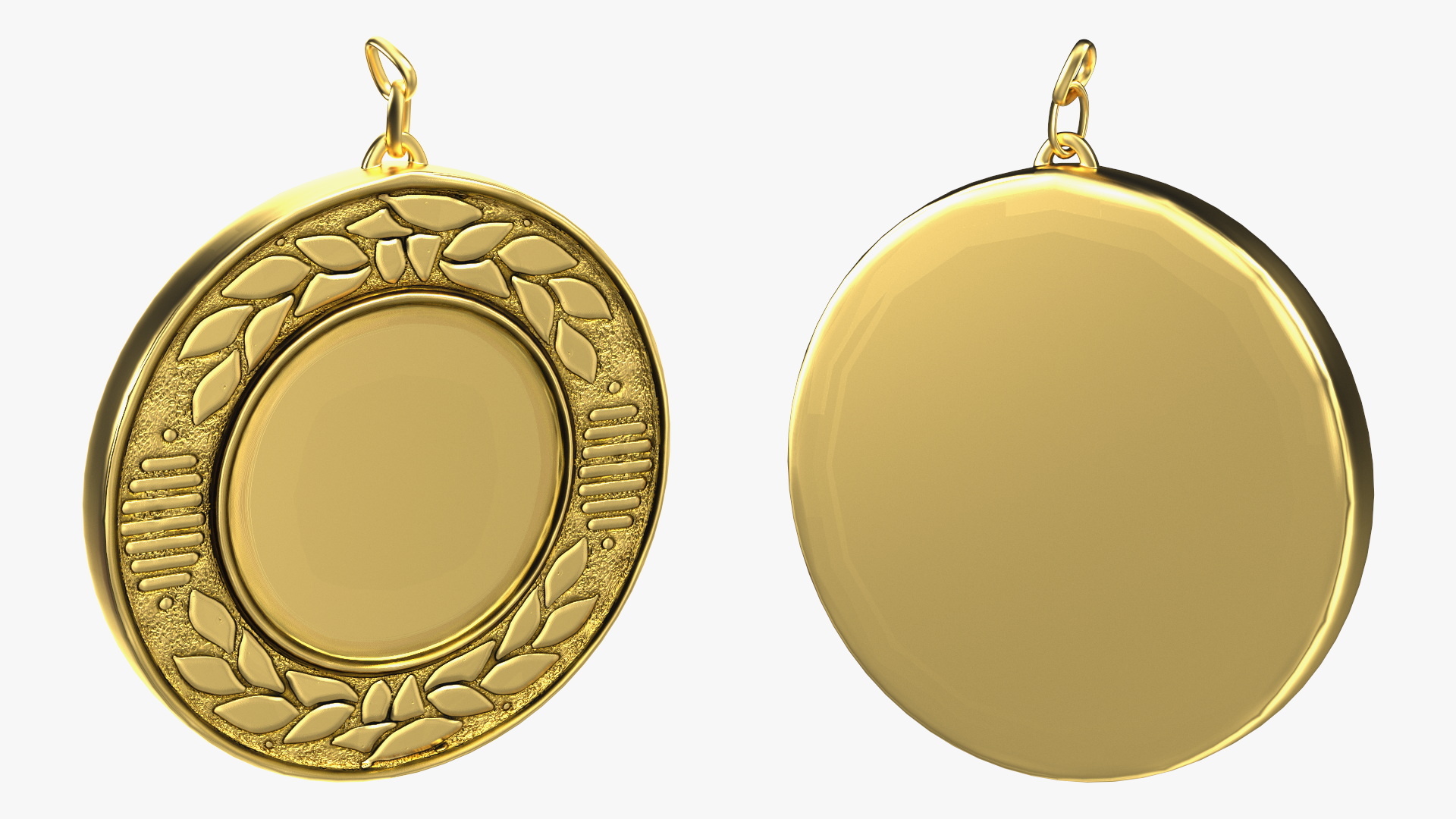 3D Gold Medal with Tricolor Ribbon