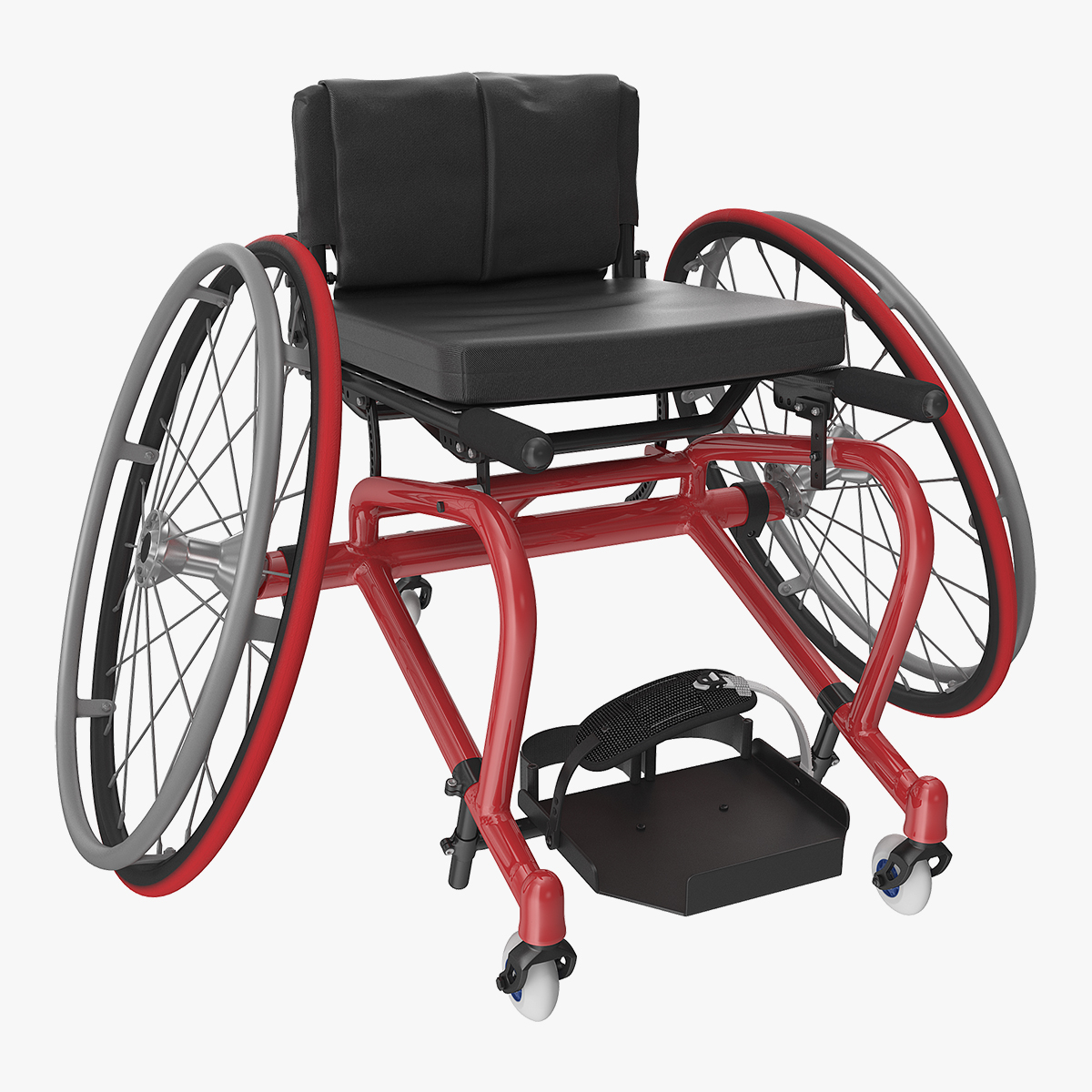 All Court Sports Wheelchair Generic 3D Model, view 3