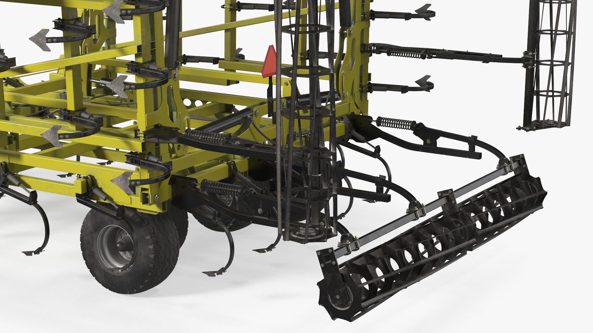 Tractor Claas Axion 800 with Seedbed Cultivator Transportation 3D