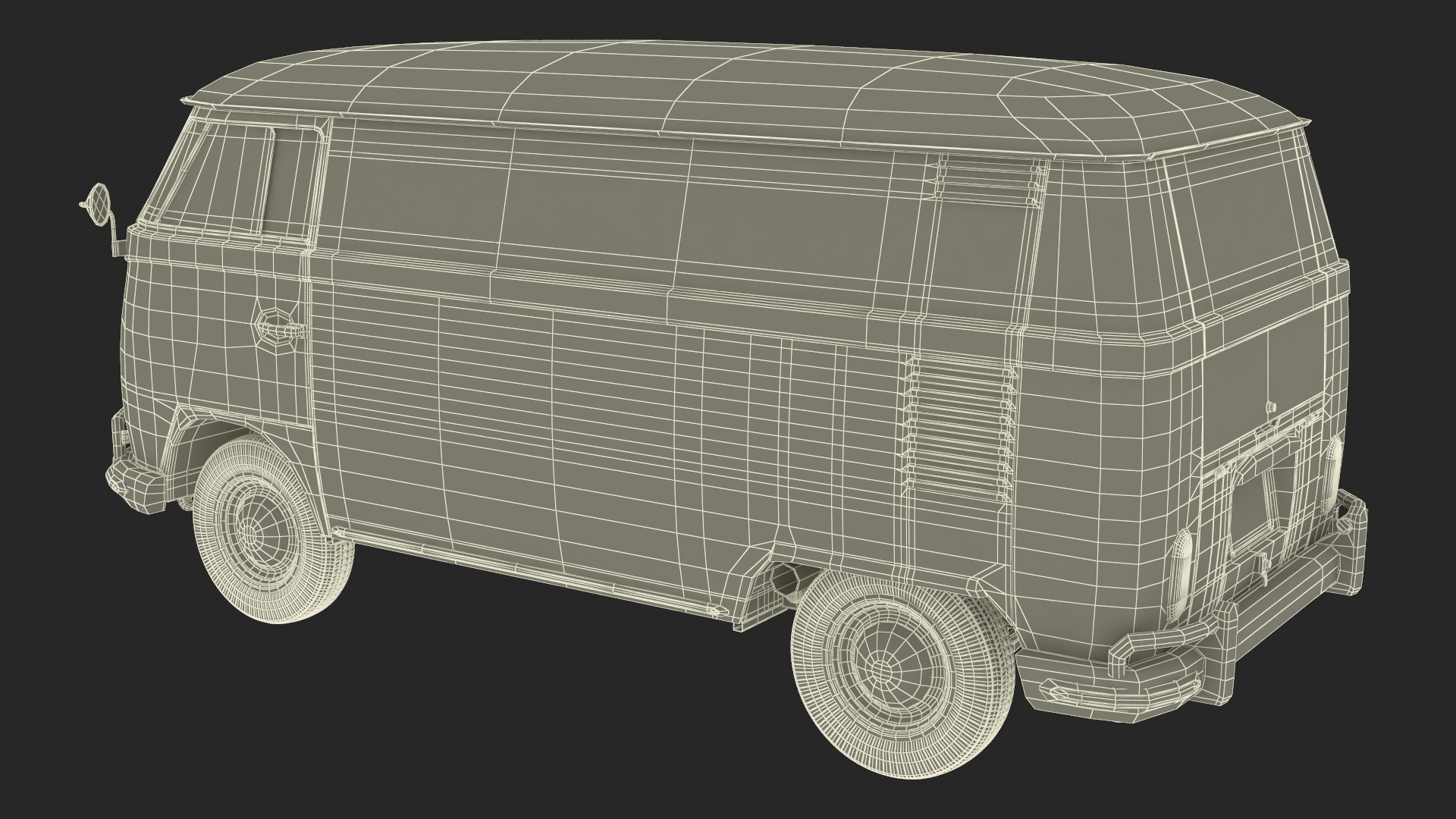 Vintage Volkswagen Type 2 Van 3D model