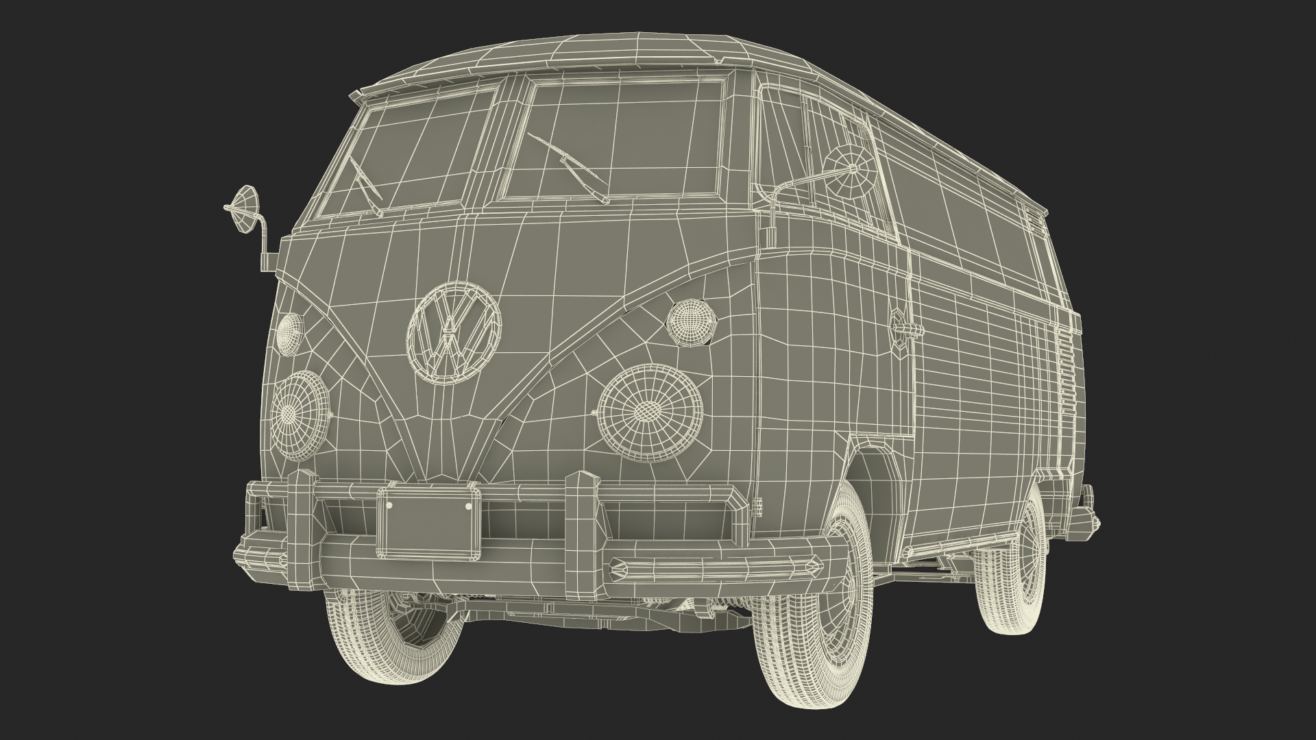 Vintage Volkswagen Type 2 Van 3D model