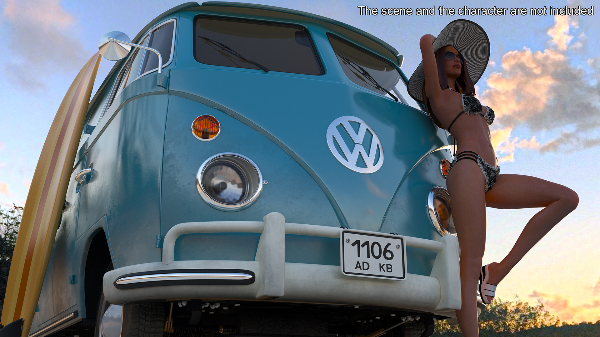 Vintage Volkswagen Type 2 Van 3D model