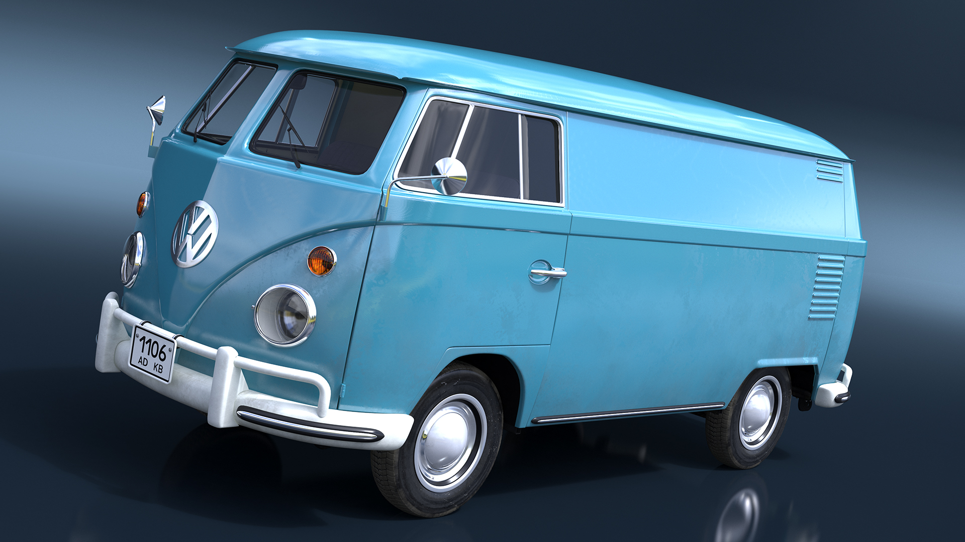 Vintage Volkswagen Type 2 Van 3D model
