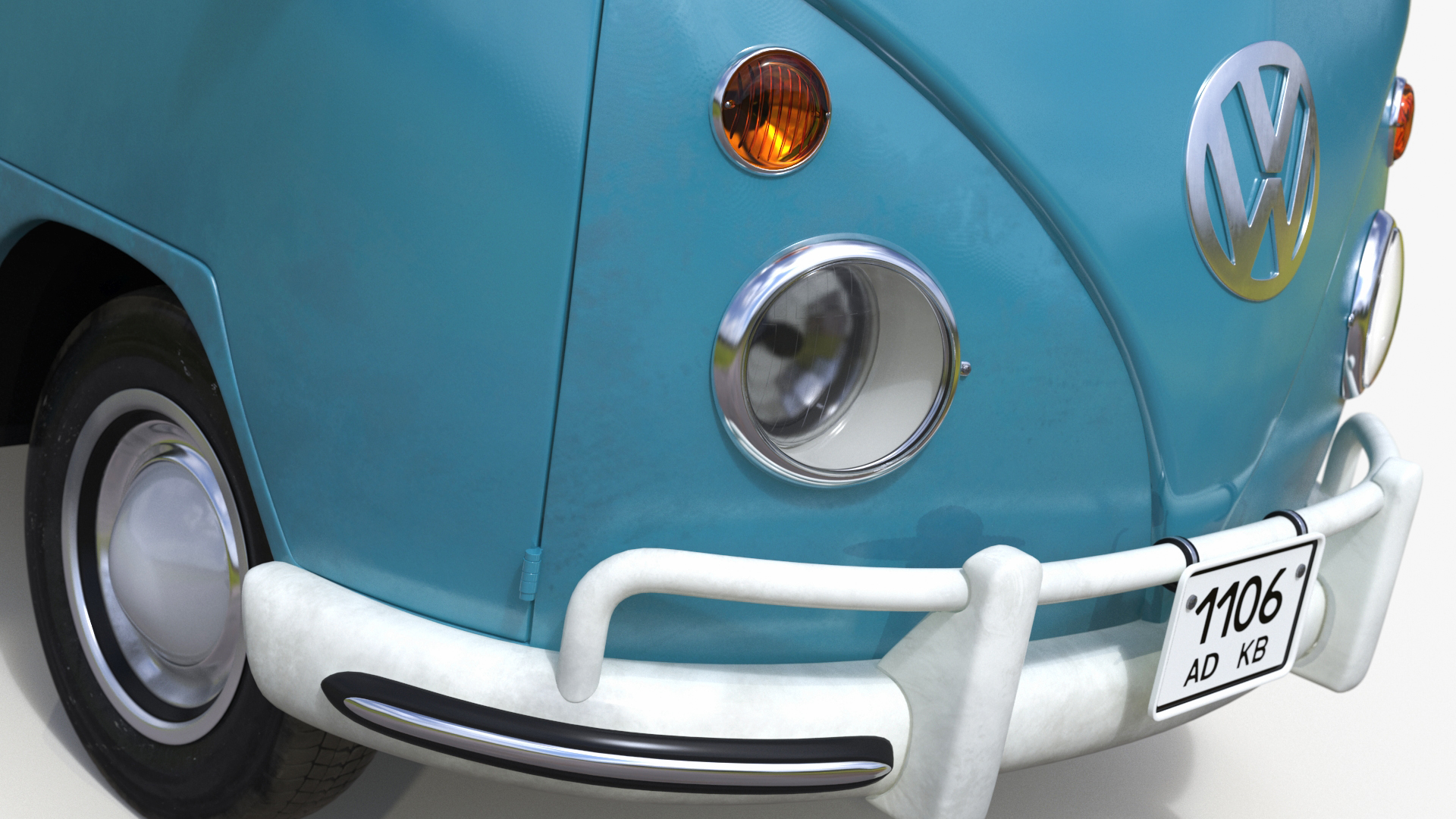 Vintage Volkswagen Type 2 Van 3D model