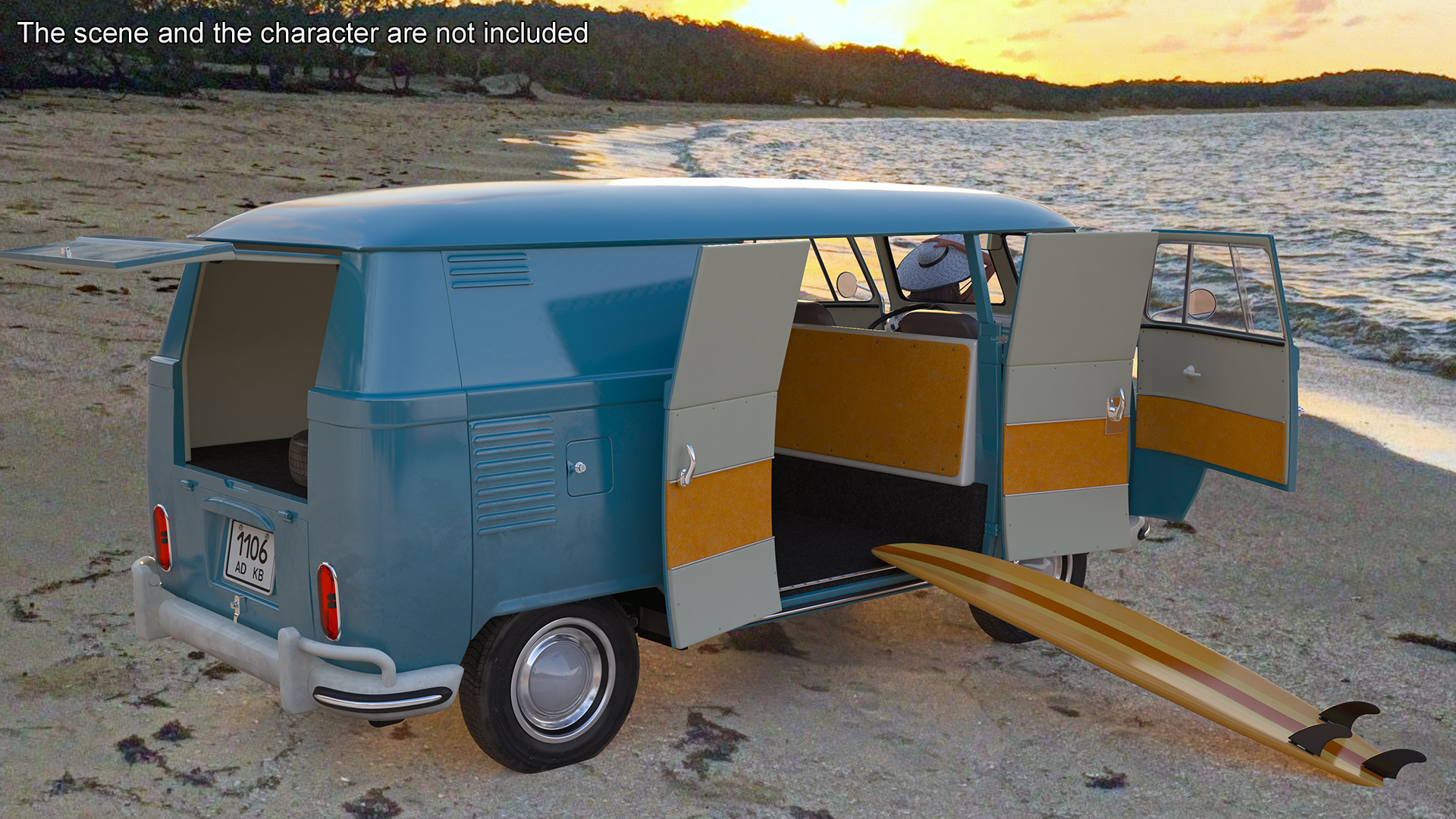 Vintage Volkswagen Type 2 Van 3D model