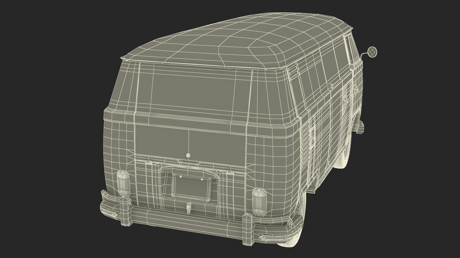 Vintage Volkswagen Type 2 Van 3D model