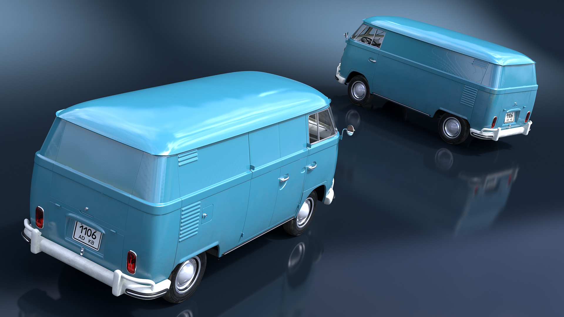 Vintage Volkswagen Type 2 Van 3D model