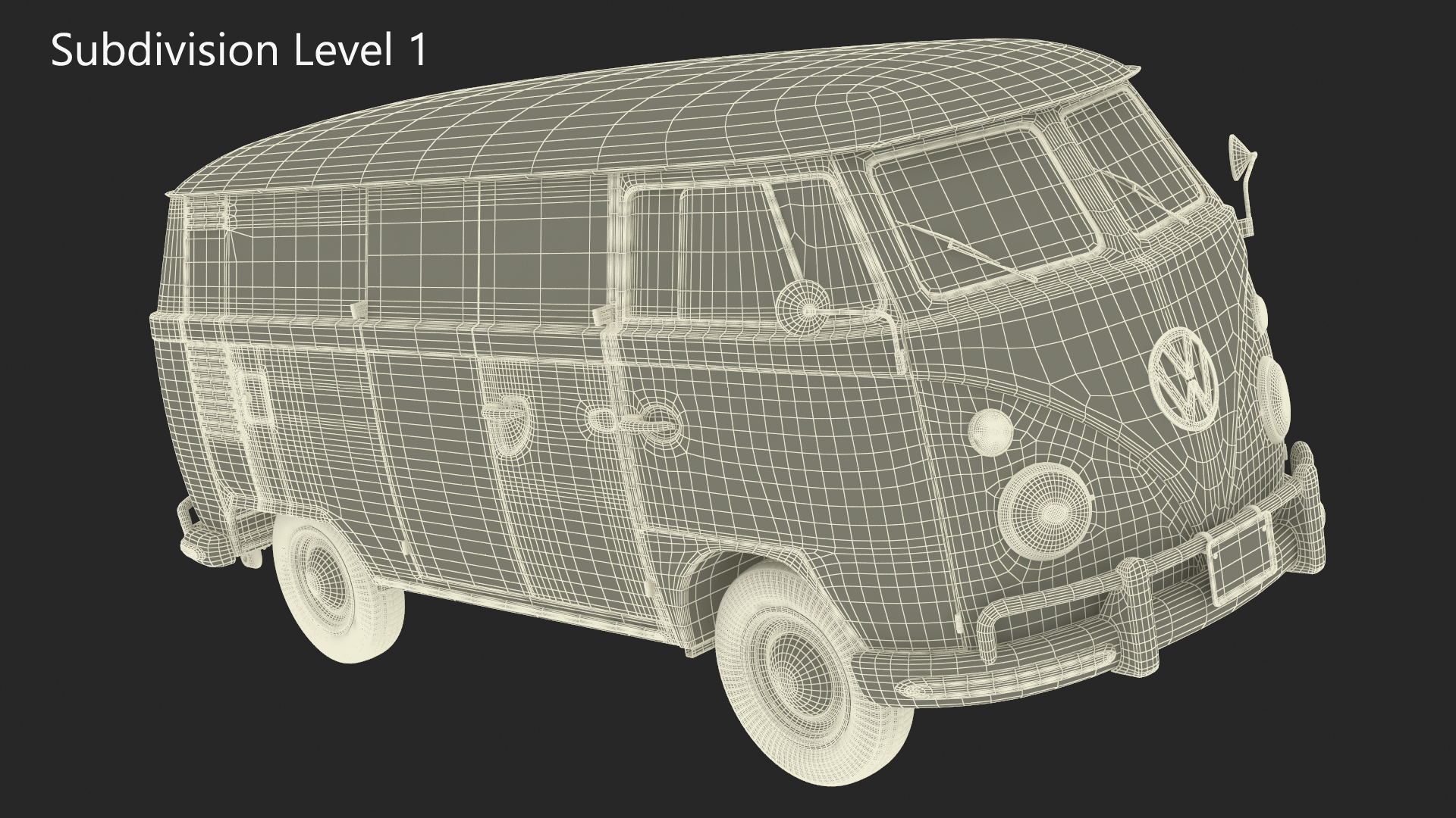 Vintage Volkswagen Type 2 Van 3D model