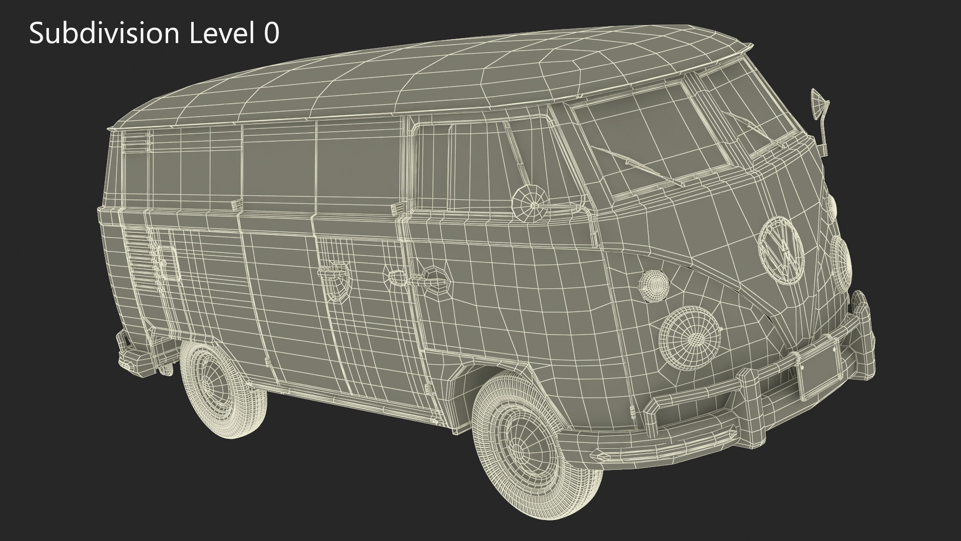 Vintage Volkswagen Type 2 Van 3D model