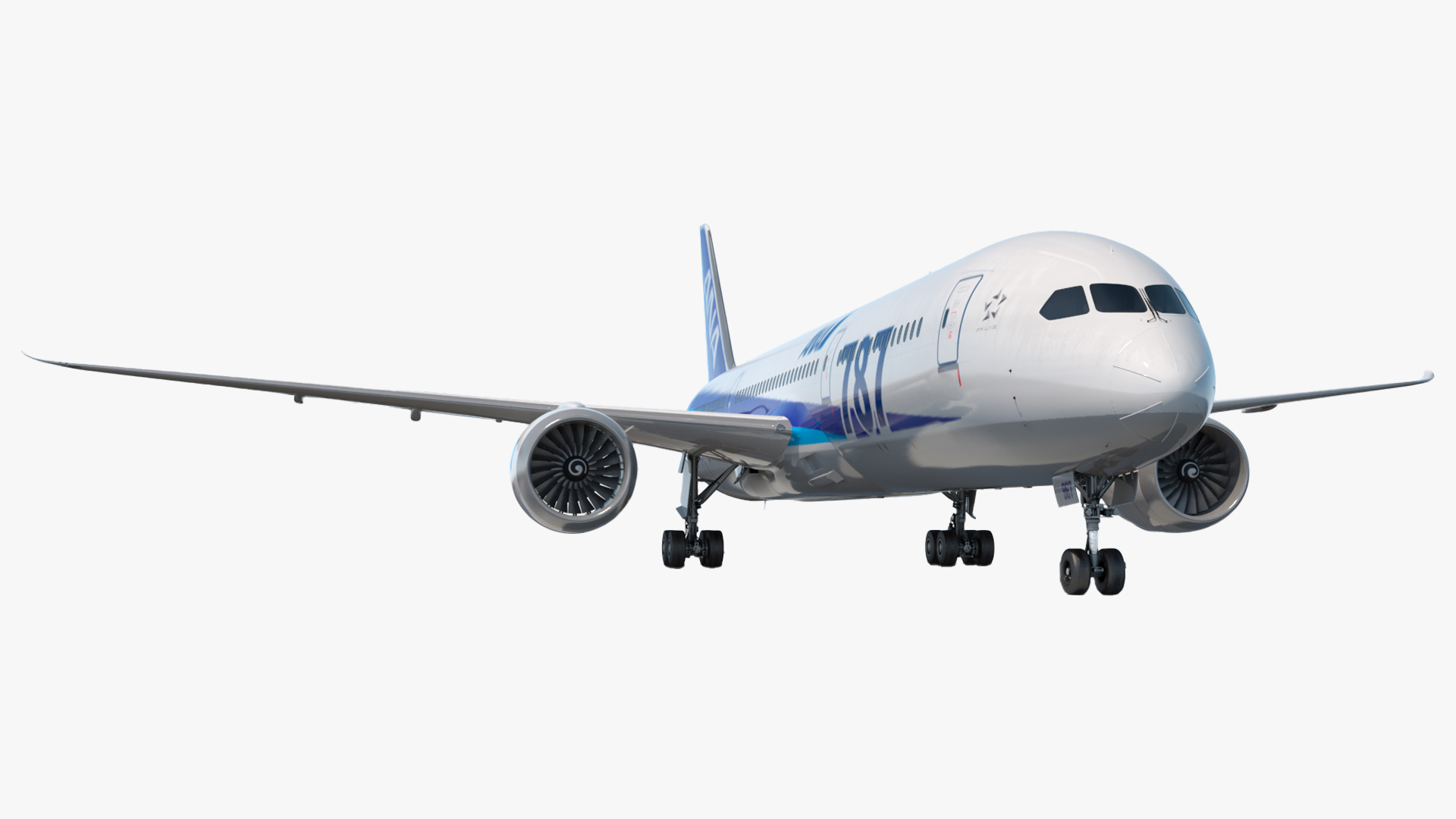 3D model Boeing 787-9 Dreamliner ANA Livery Rigged for Maya
