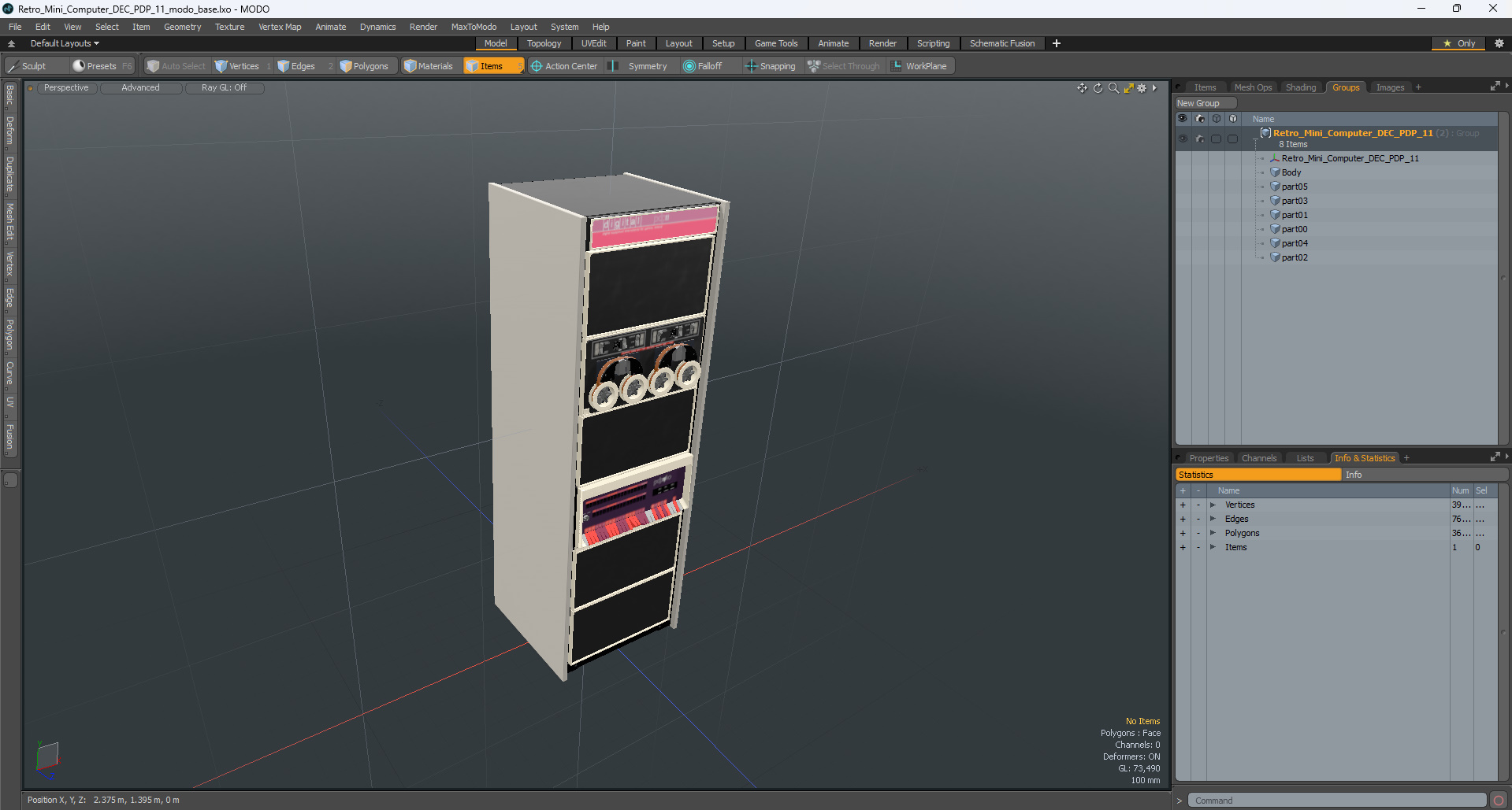 3D model Retro Mini Computer DEC PDP 11