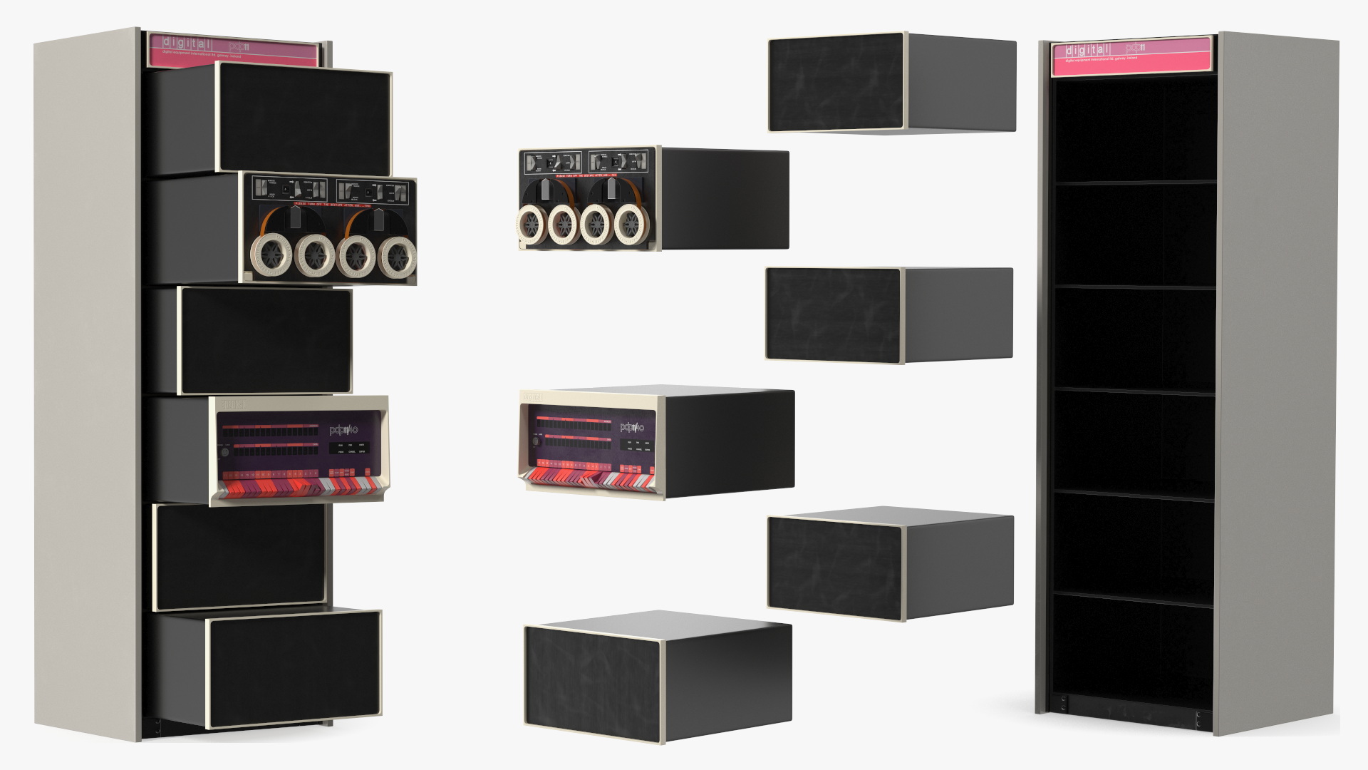 3D model Retro Mini Computer DEC PDP 11