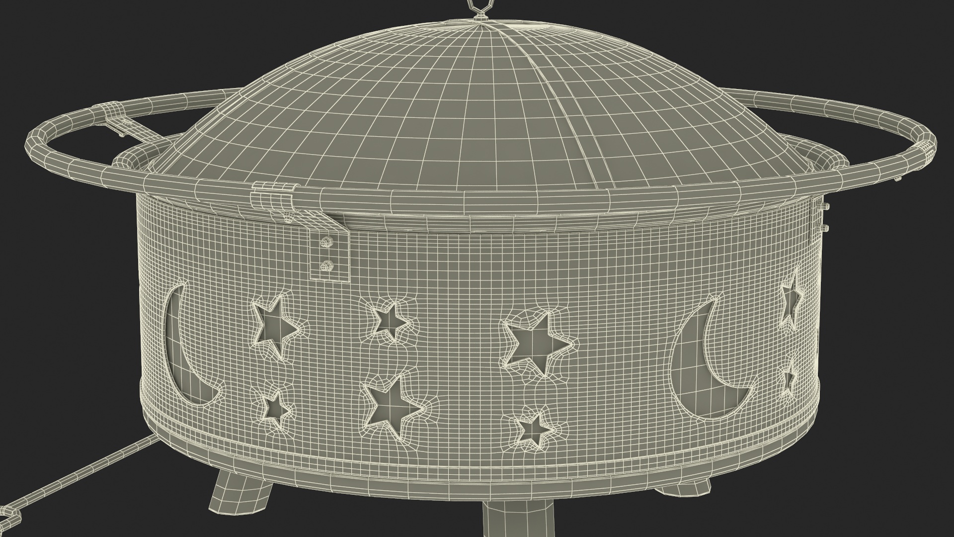 Outdoor Fire Pit Empty 3D