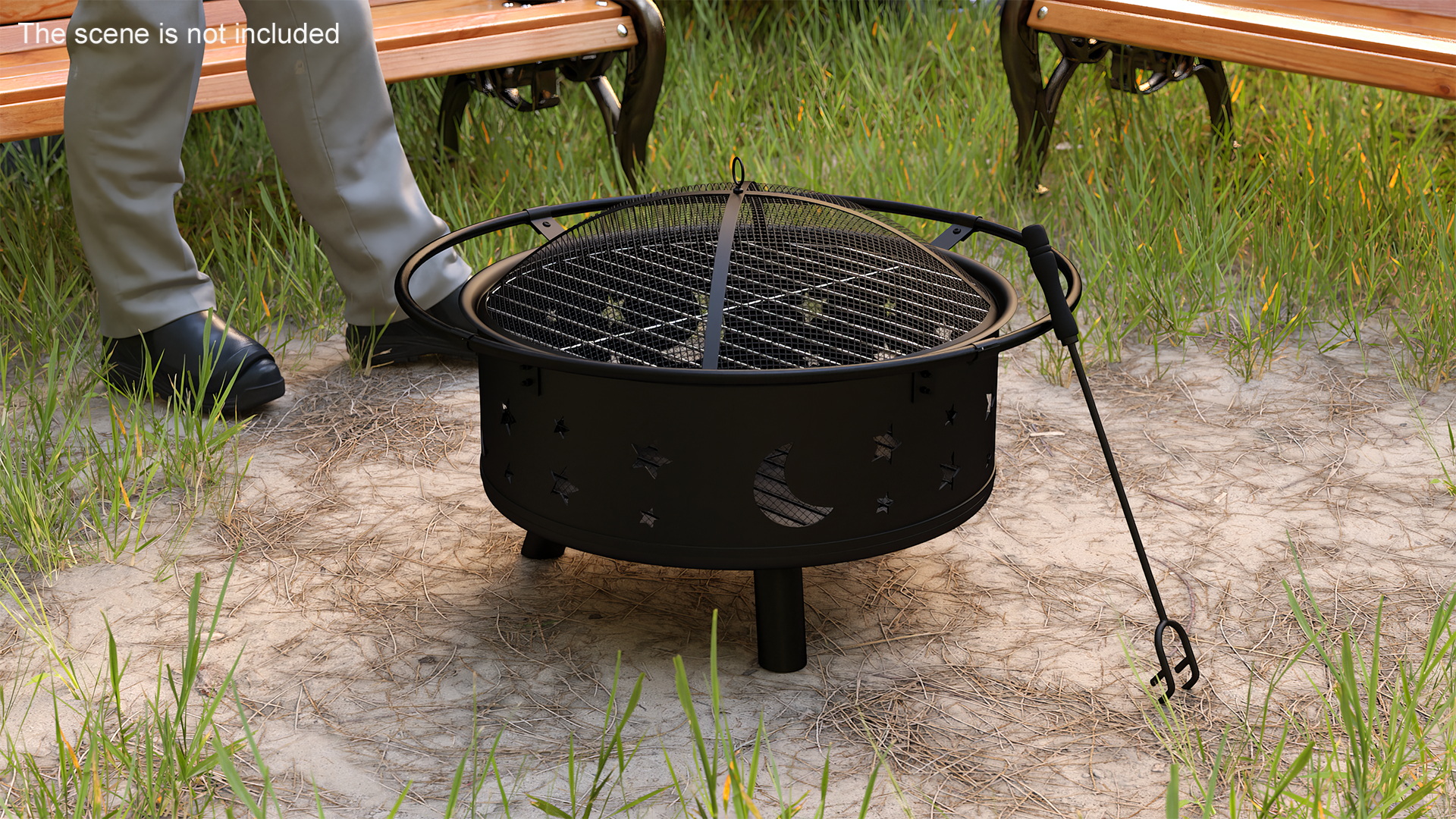 Outdoor Fire Pit Empty 3D