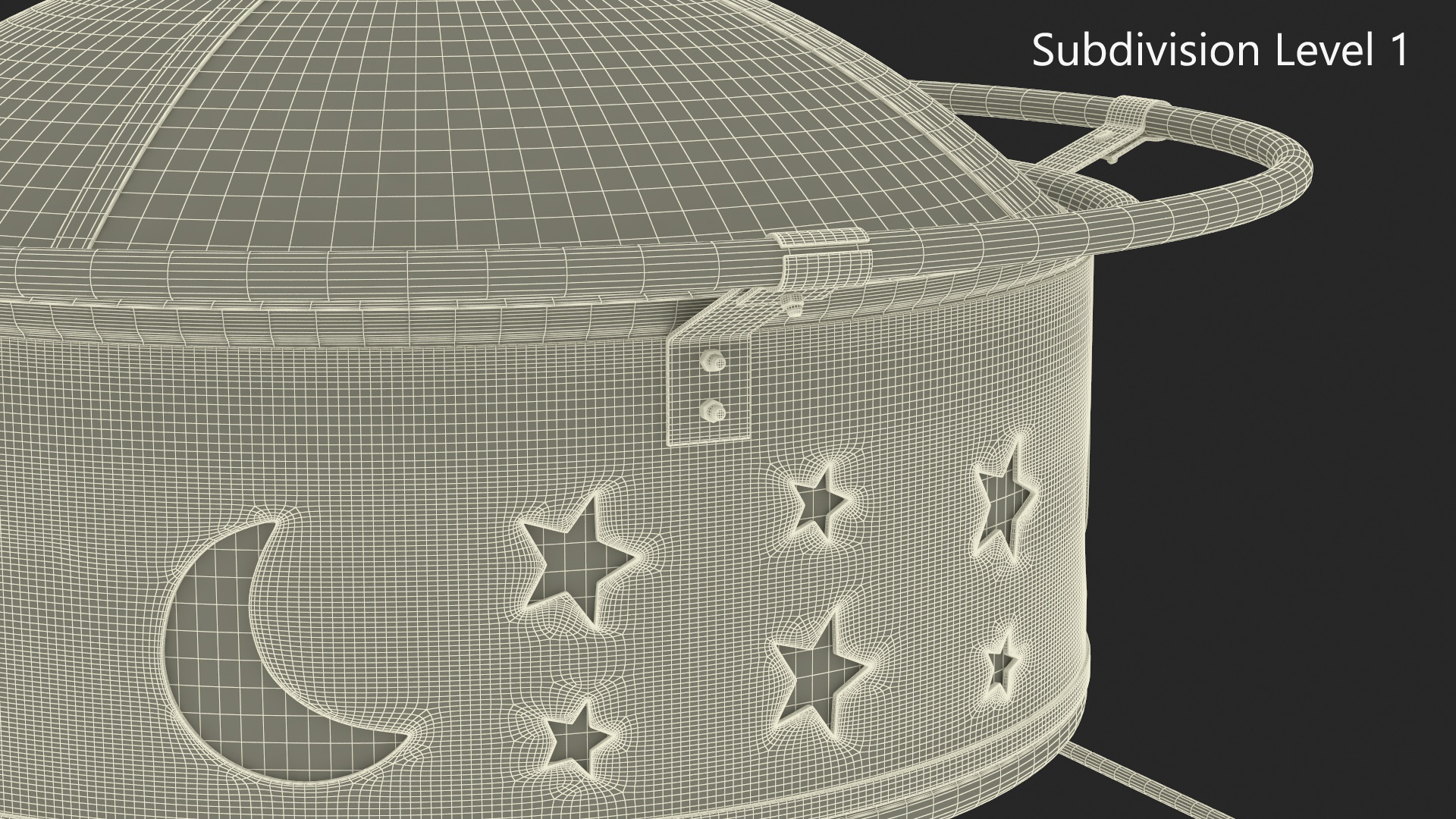 Outdoor Fire Pit Empty 3D