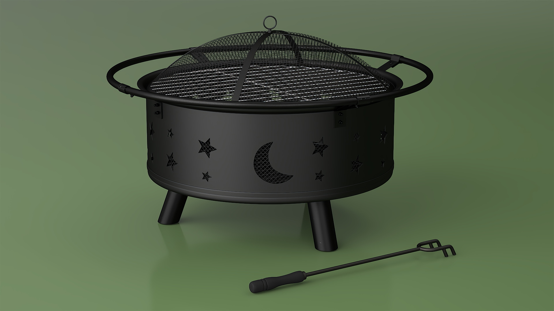 Outdoor Fire Pit Empty 3D