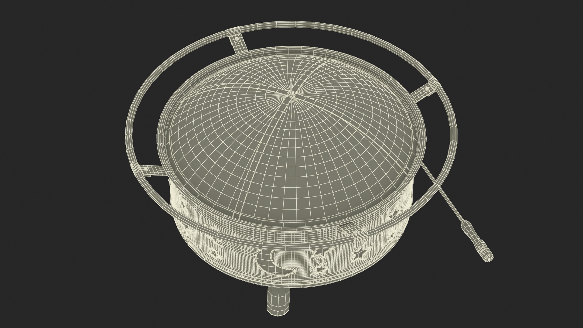 Outdoor Fire Pit Empty 3D
