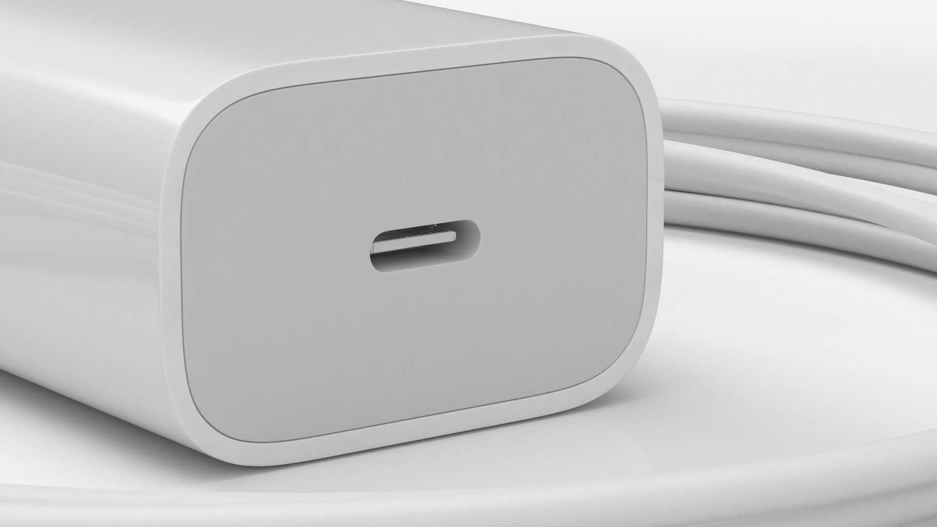 3D model Apple 20W Type C Fast Charger with Cable