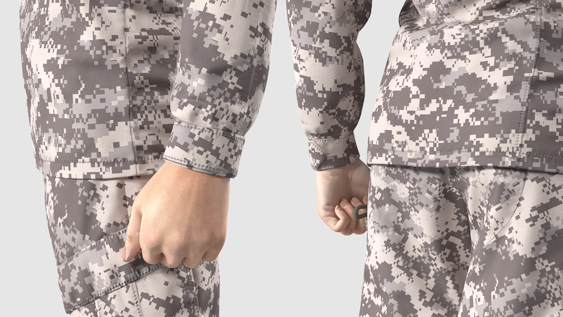 Female Soldier Military ACU Rigged 3D model