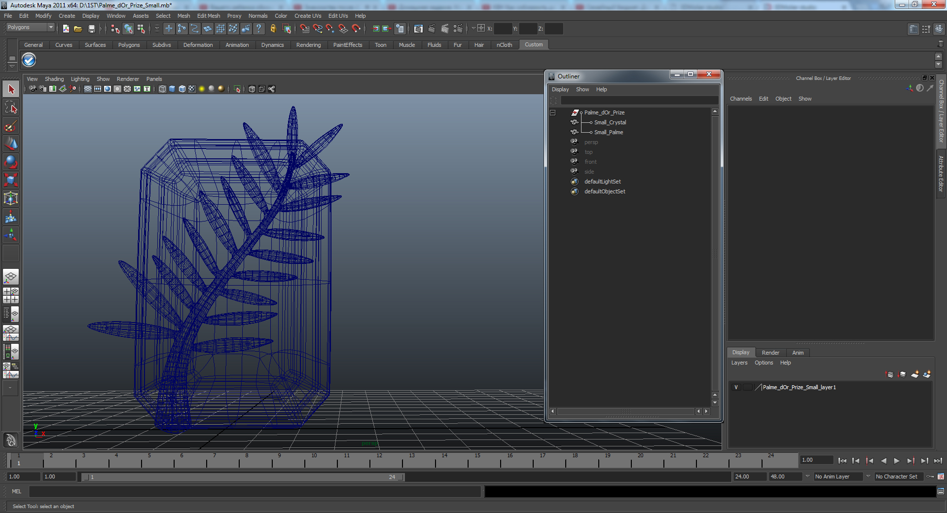 3D Palme dOr Prize Small