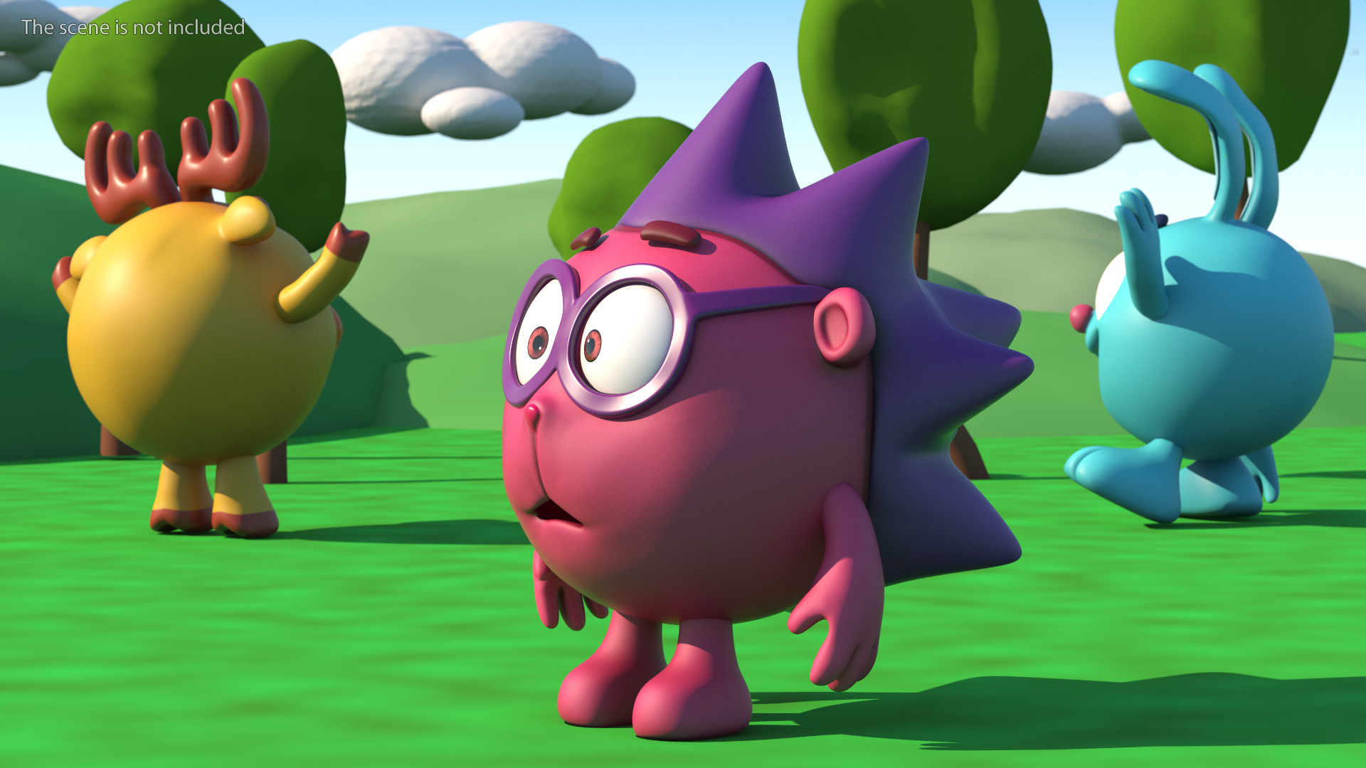 3D model BalloonToons Chiko Character Scared Pose