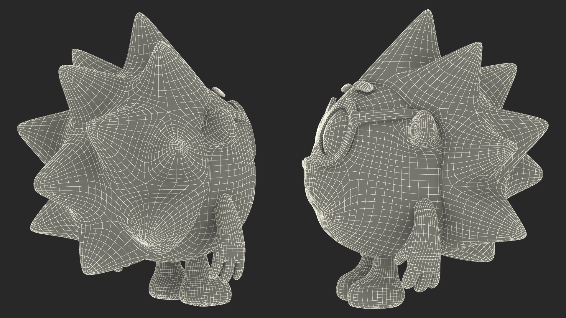 3D model BalloonToons Chiko Character Scared Pose