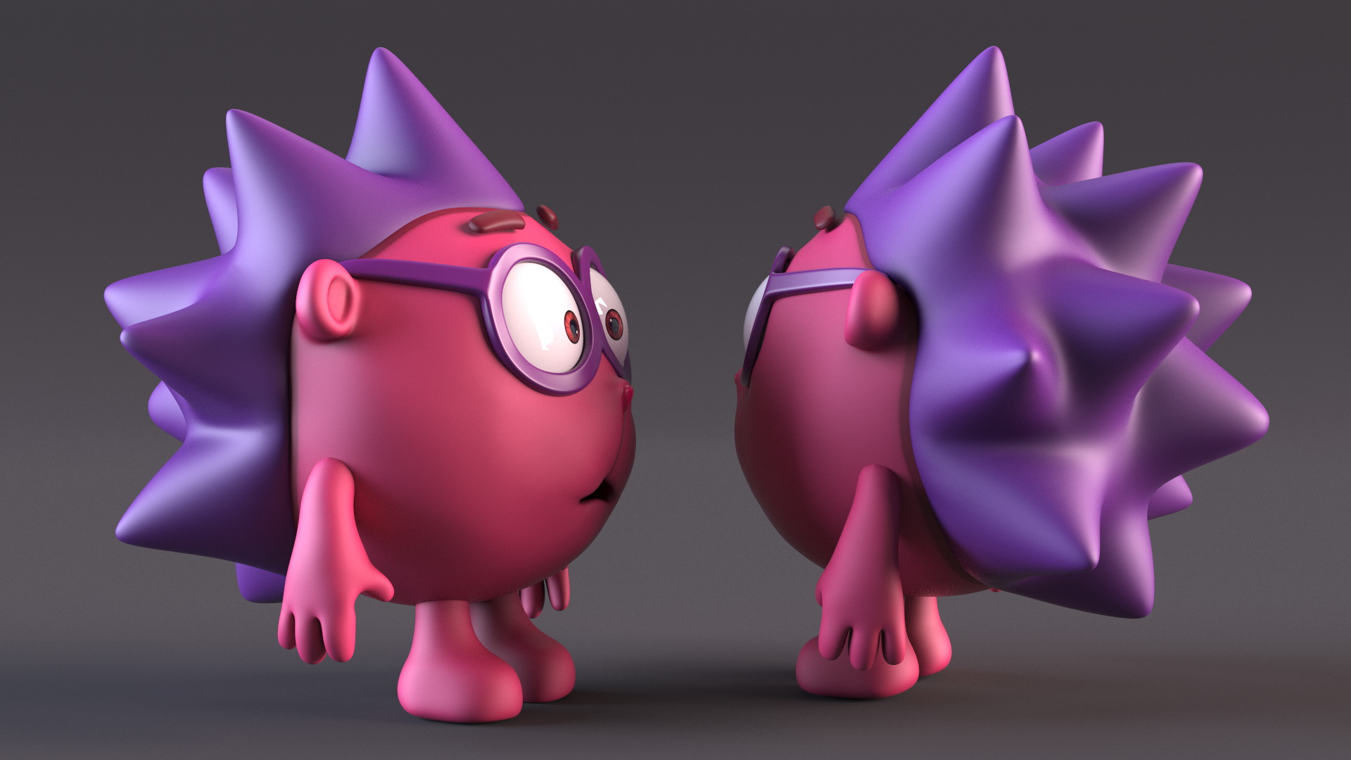 3D model BalloonToons Chiko Character Scared Pose