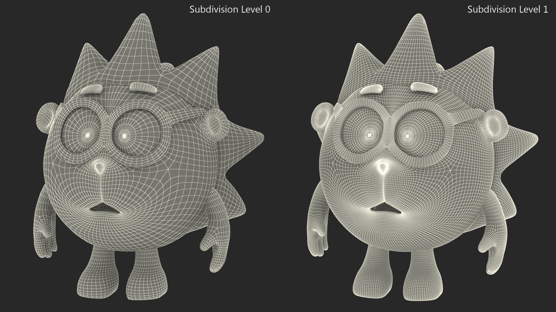 3D model BalloonToons Chiko Character Scared Pose