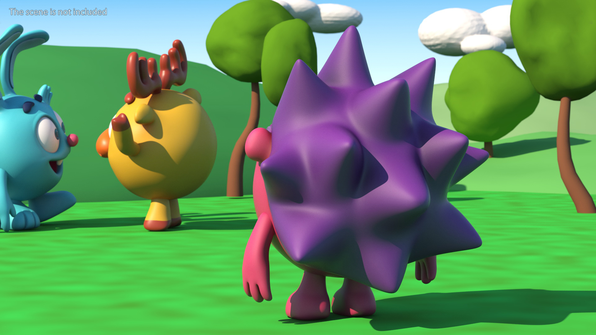3D model BalloonToons Chiko Character Scared Pose