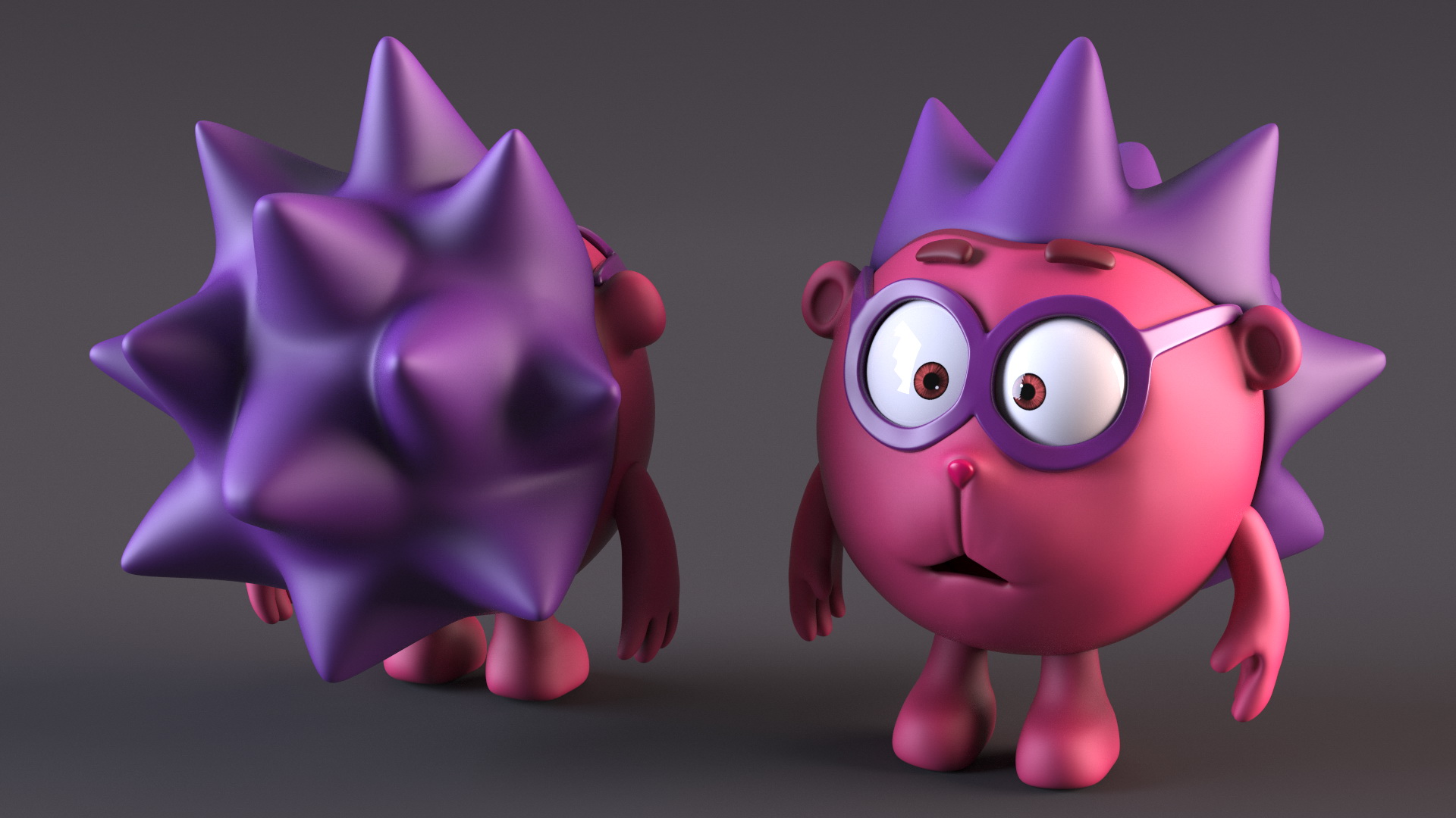 3D model BalloonToons Chiko Character Scared Pose