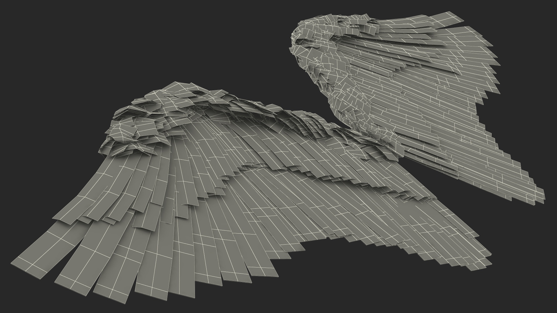 Angel Wings White 3D