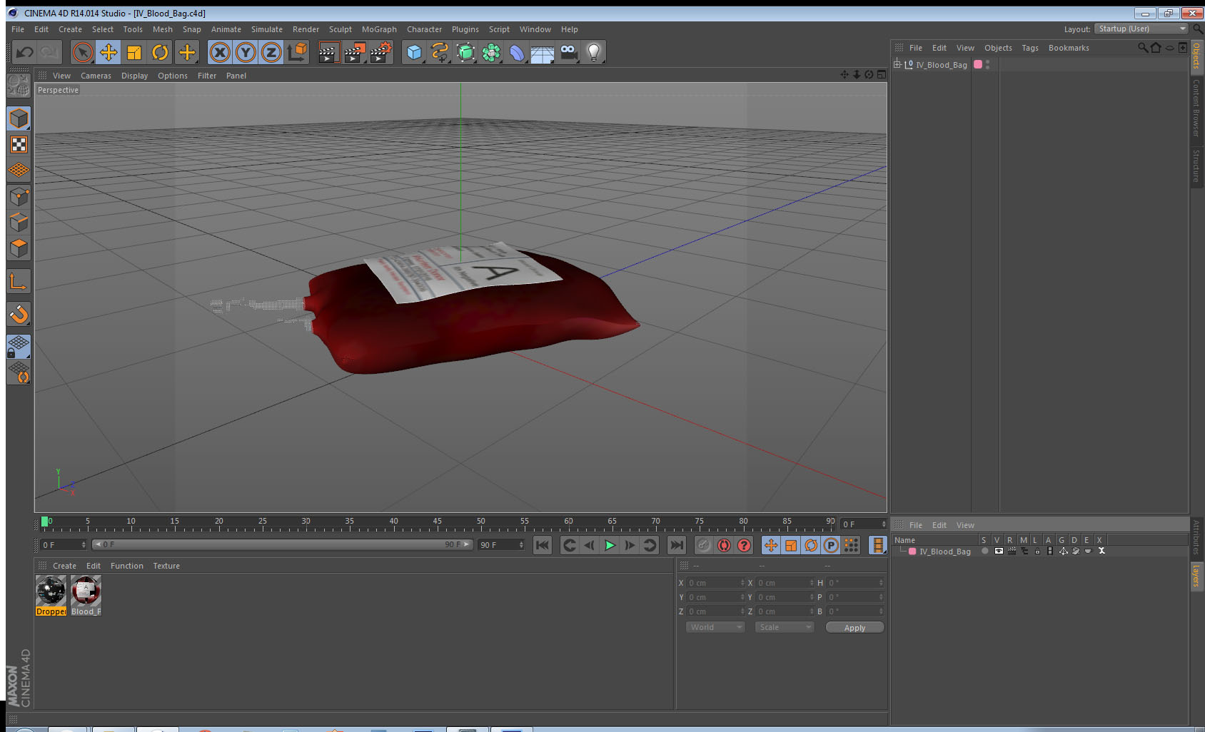 IV Blood Bag 3D