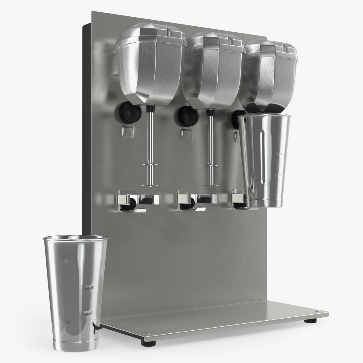 Commercial Triple Spindle Drink Mixer 3D Model