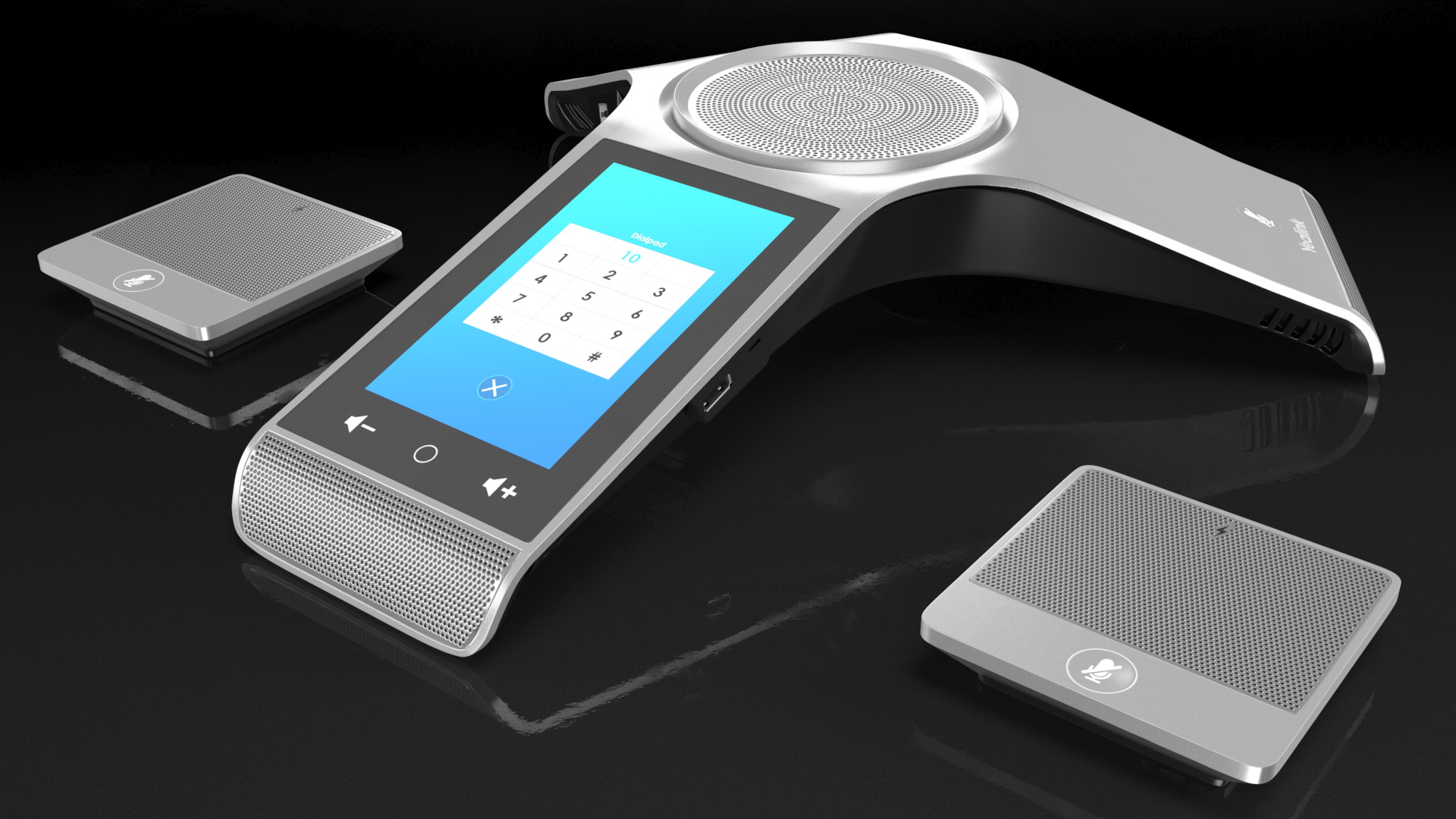 3D model Yealink CP960 IP Phone with CPW90 Satellite Microphones