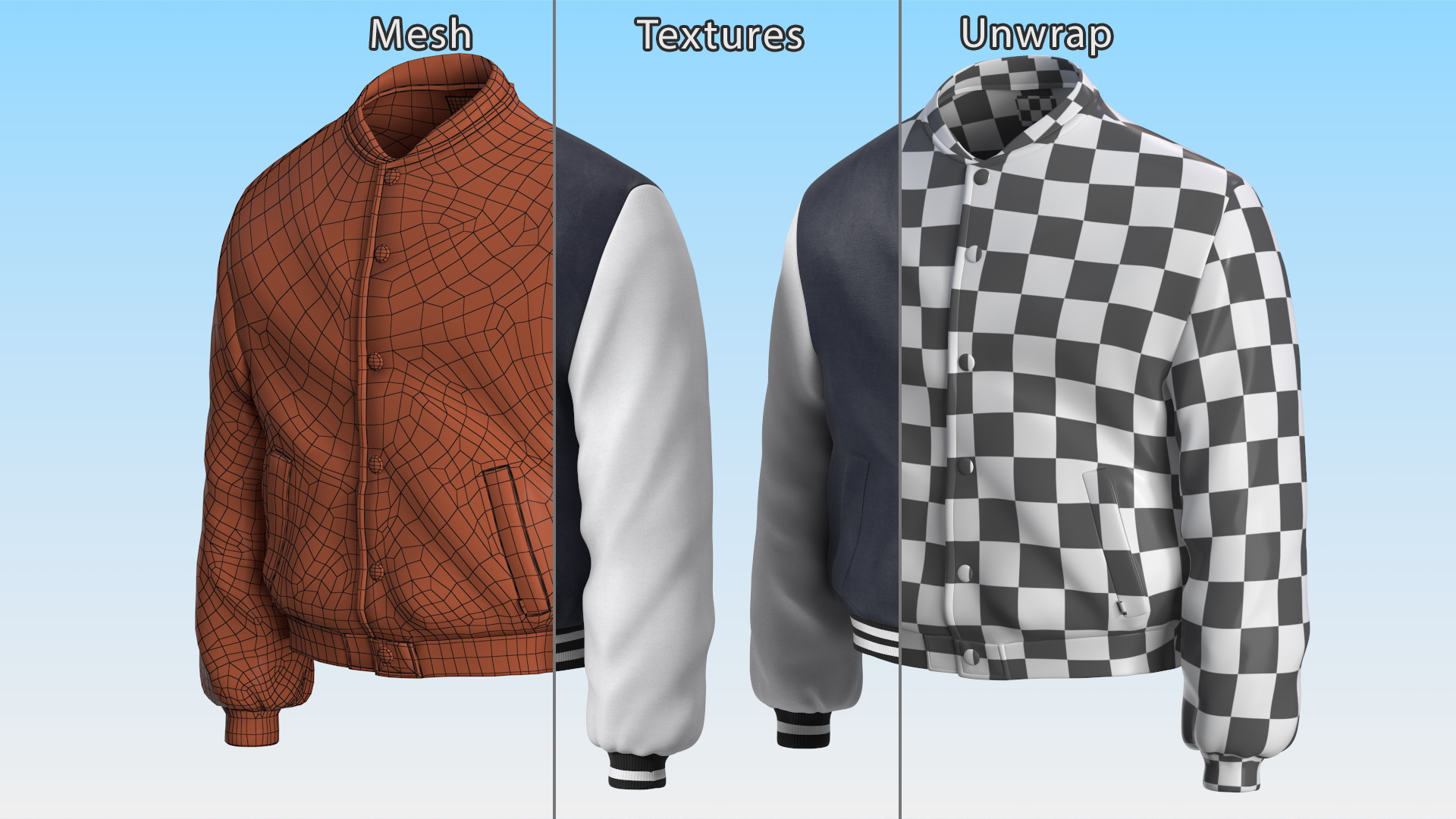 3D model Bomber Jacket for University and Schools
