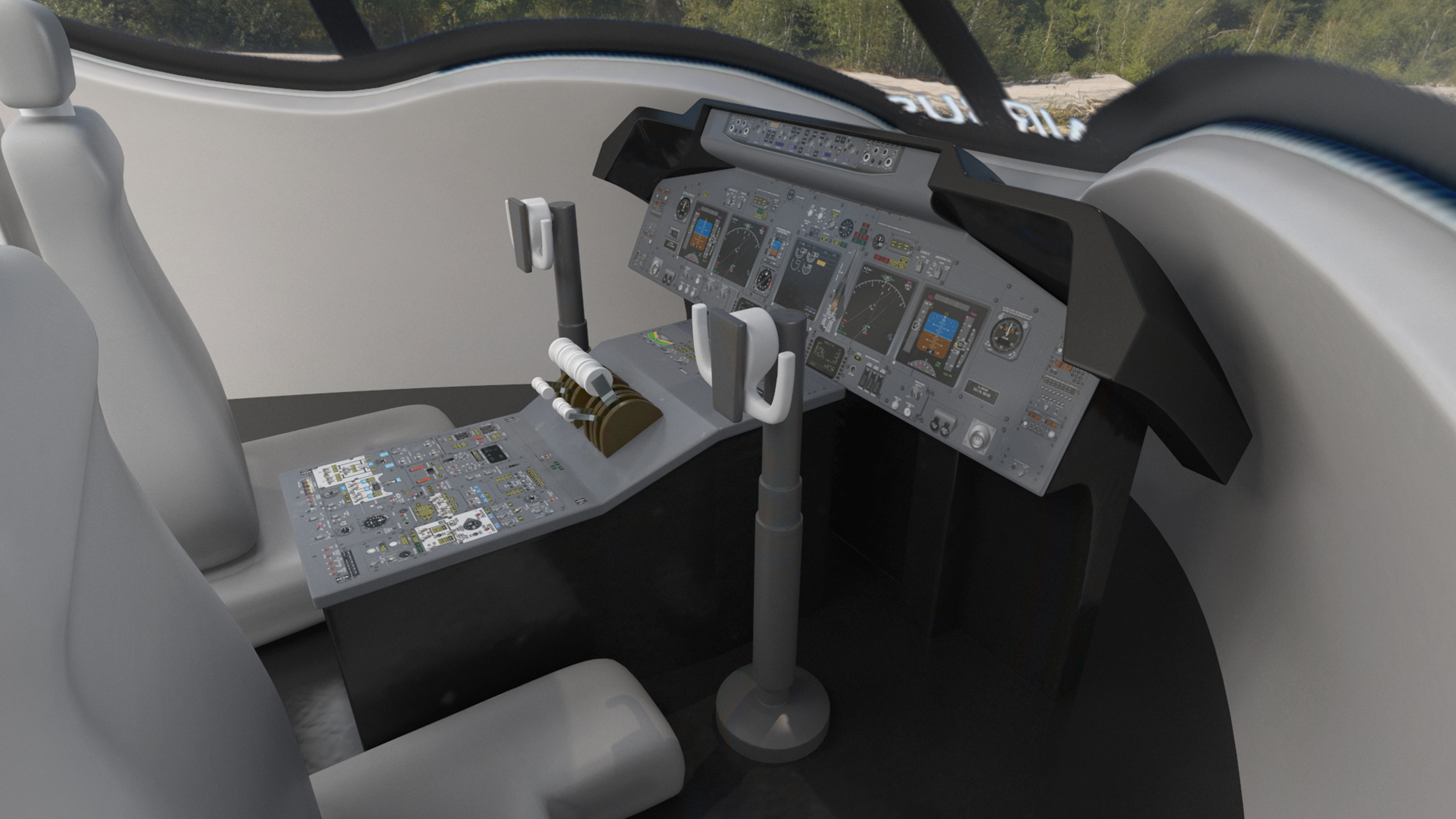 3D Airbus ZEROe Blended-Wing Body Rigged for Maya