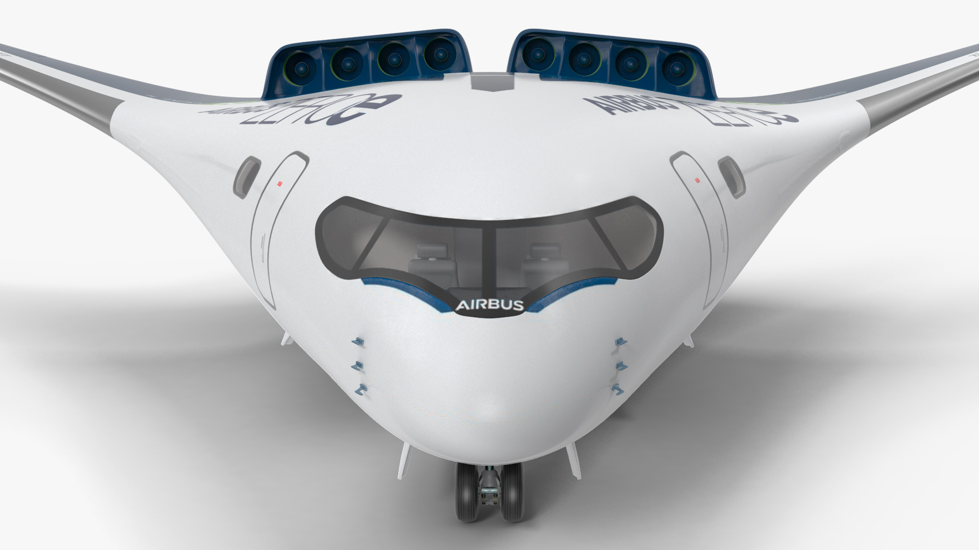 3D Airbus ZEROe Blended-Wing Body Rigged for Maya